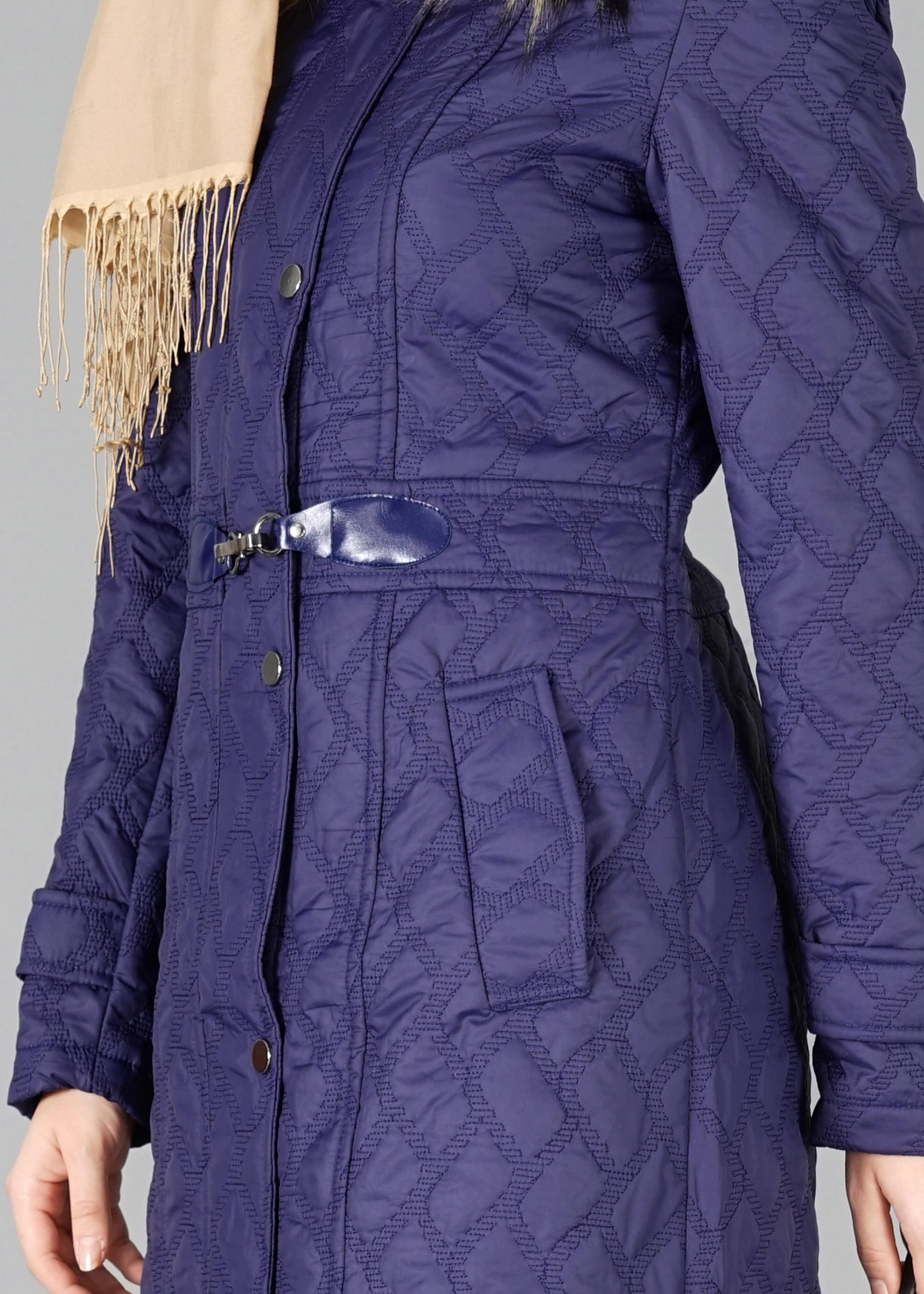 Tesettür giyim LACİVERT 9533 KABAN