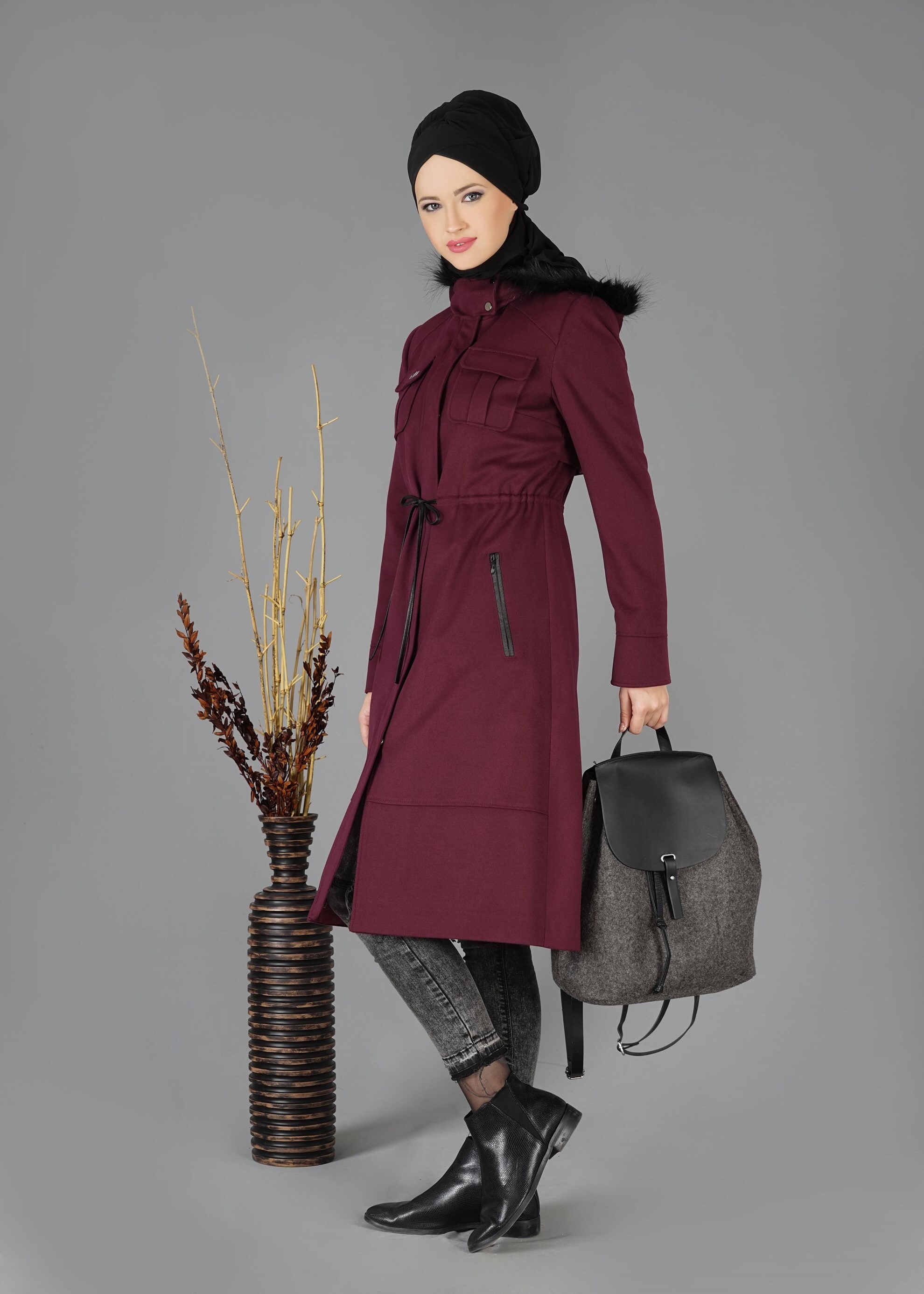 Tesettür giyim MOR 9535 KABAN