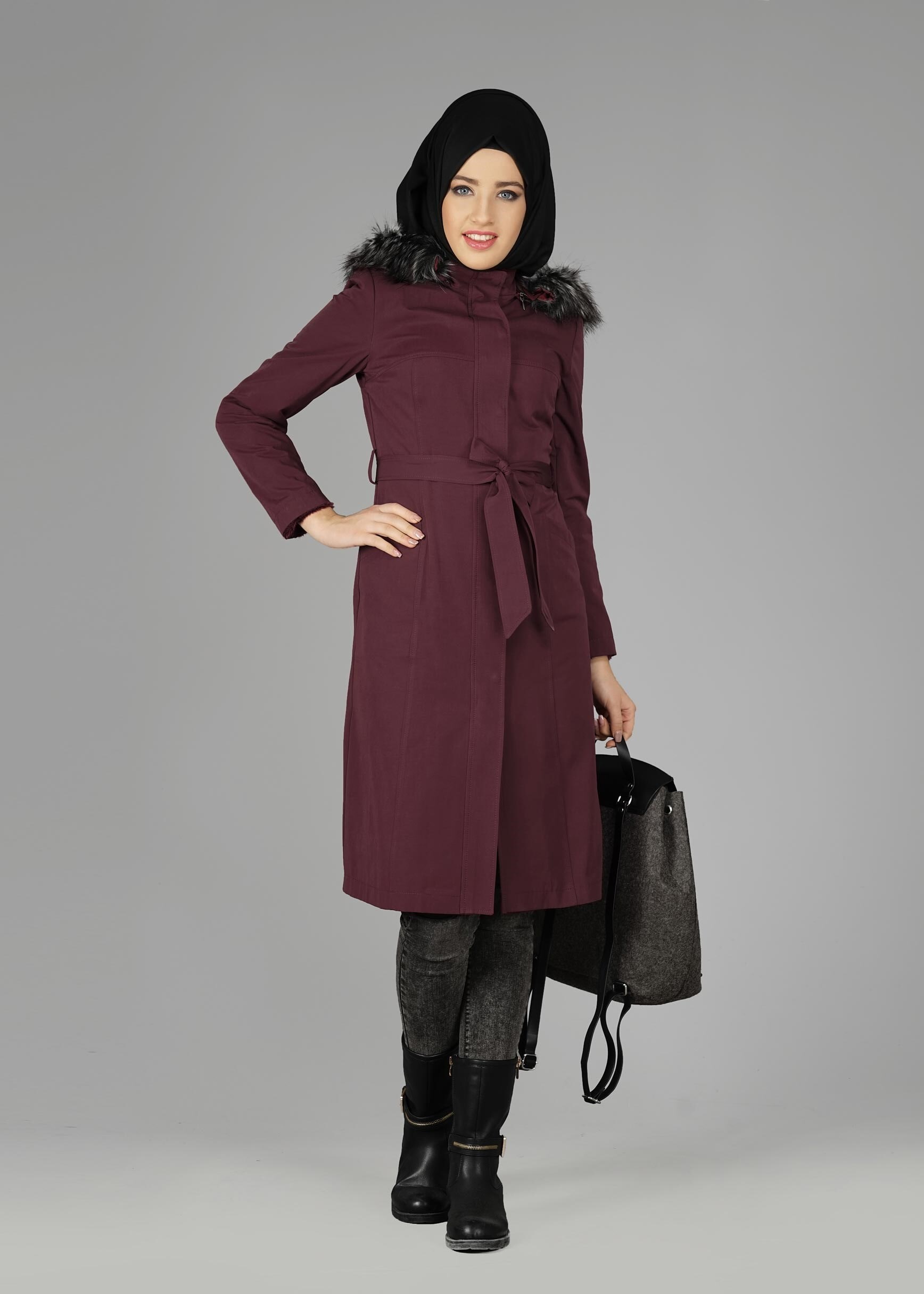 Tesettür giyim MÜRDÜM 9559 KABAN 