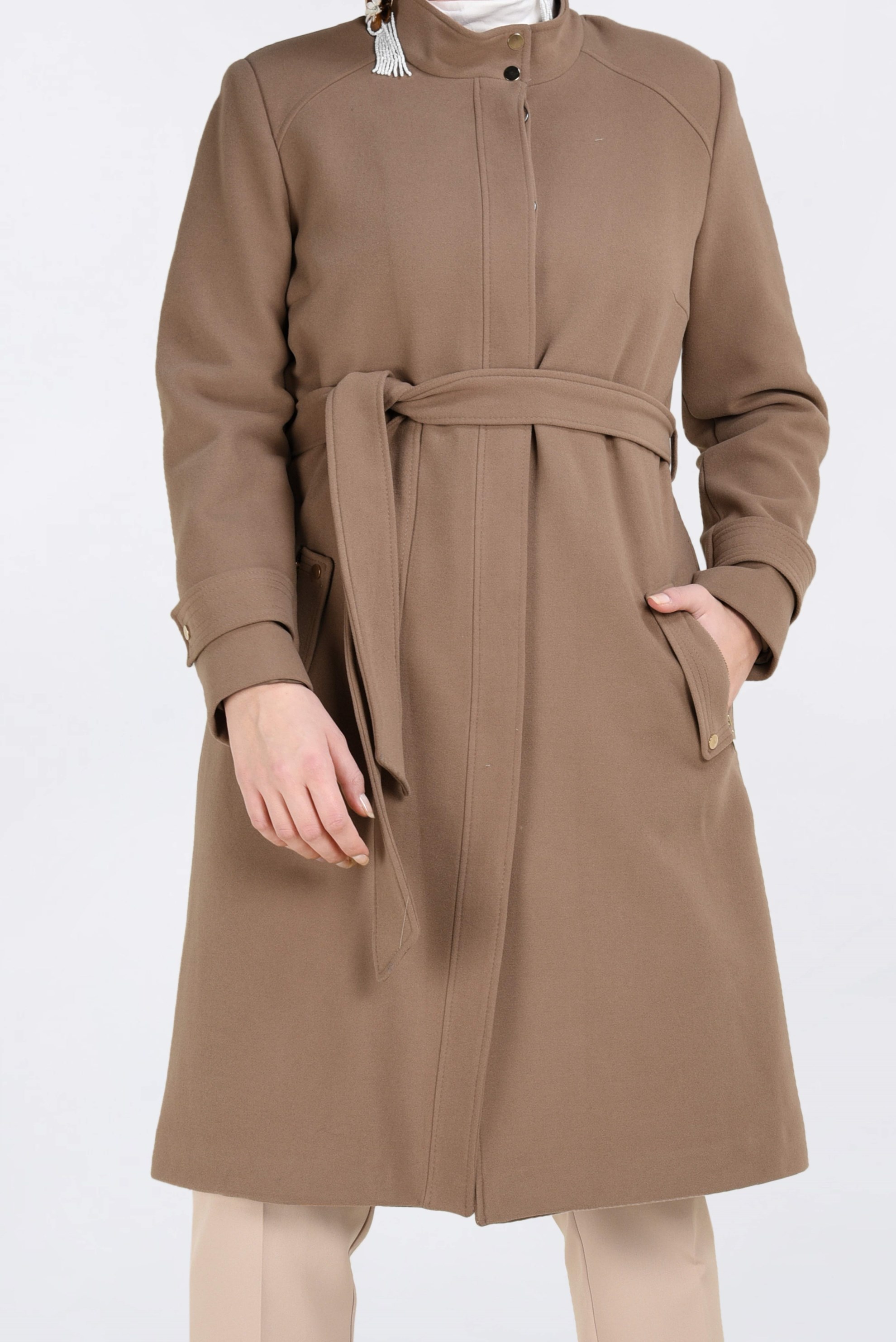 Tesettür giyim KAHVE 9562 KABAN