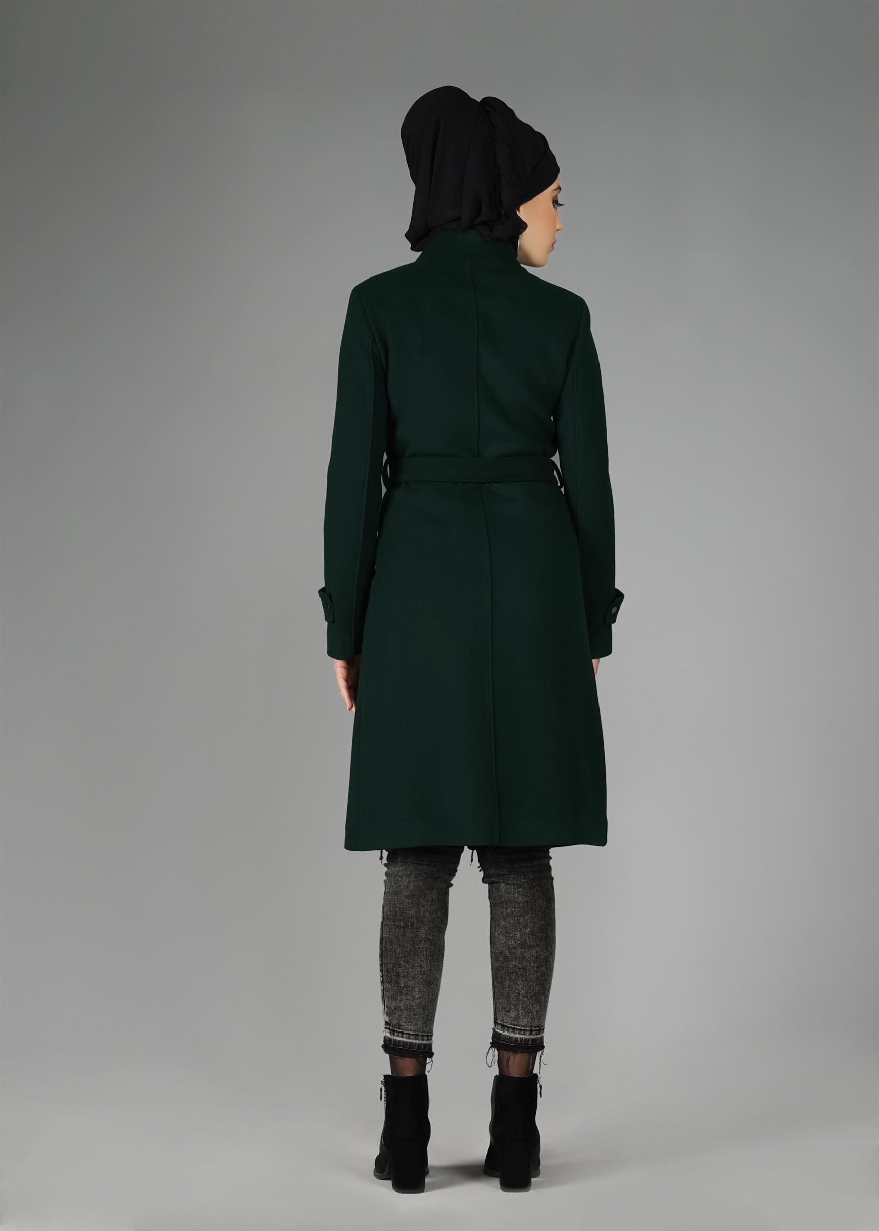 Tesettür giyim YEŞİL 9562 KABAN