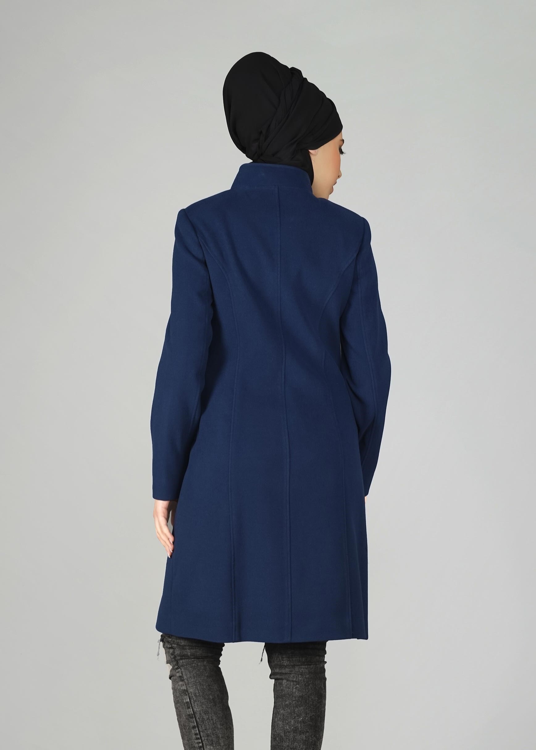 Tesettür giyim LACİVERT 9573 KABAN