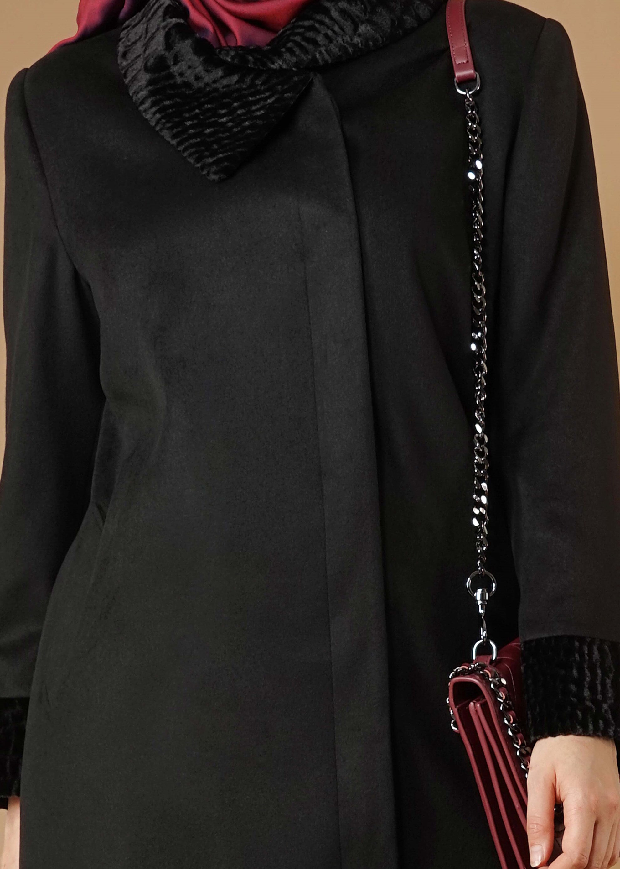 Tesettür giyim SİYAH 9576 KABAN