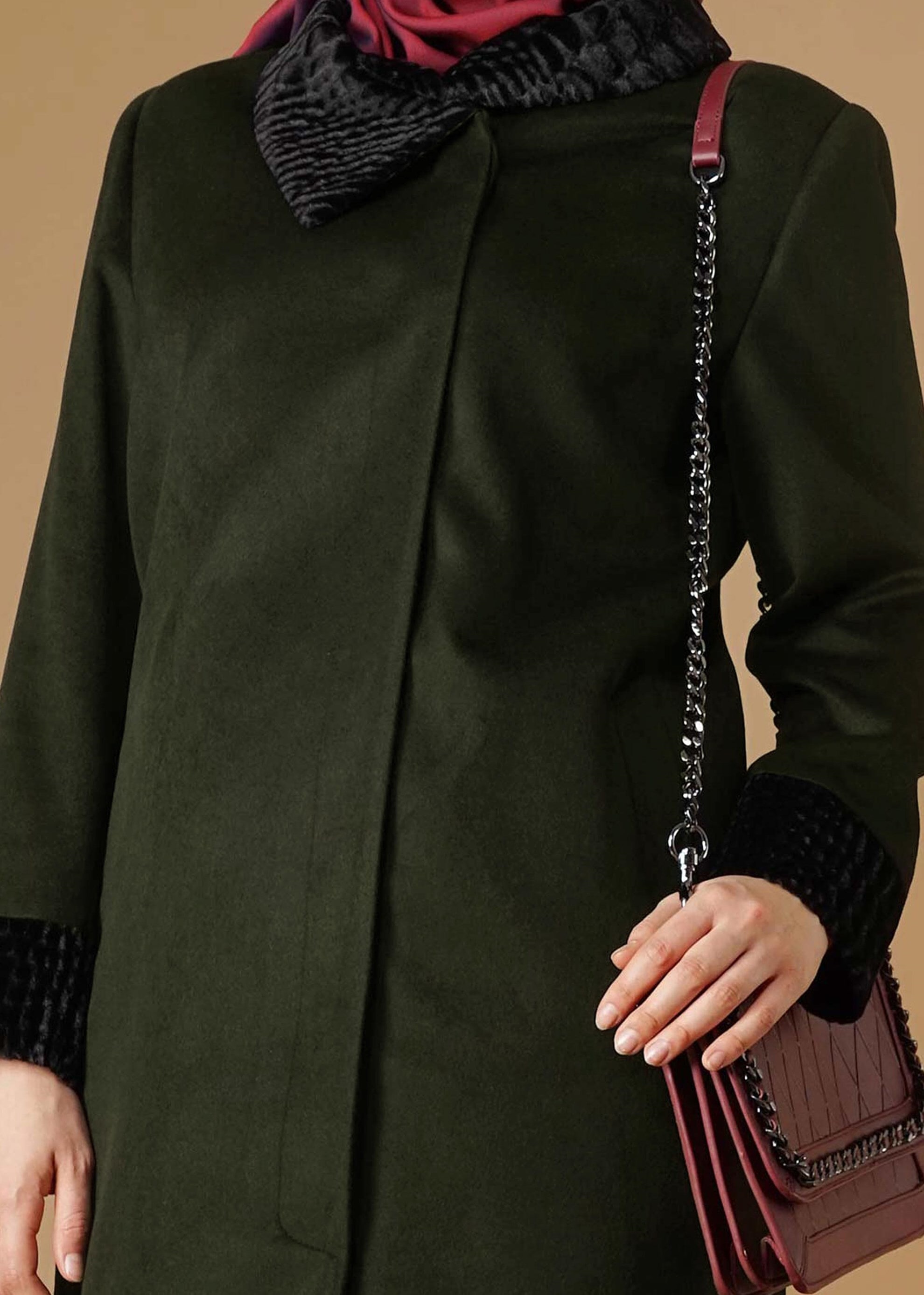 Tesettür giyim YEŞİL 9576 KABAN