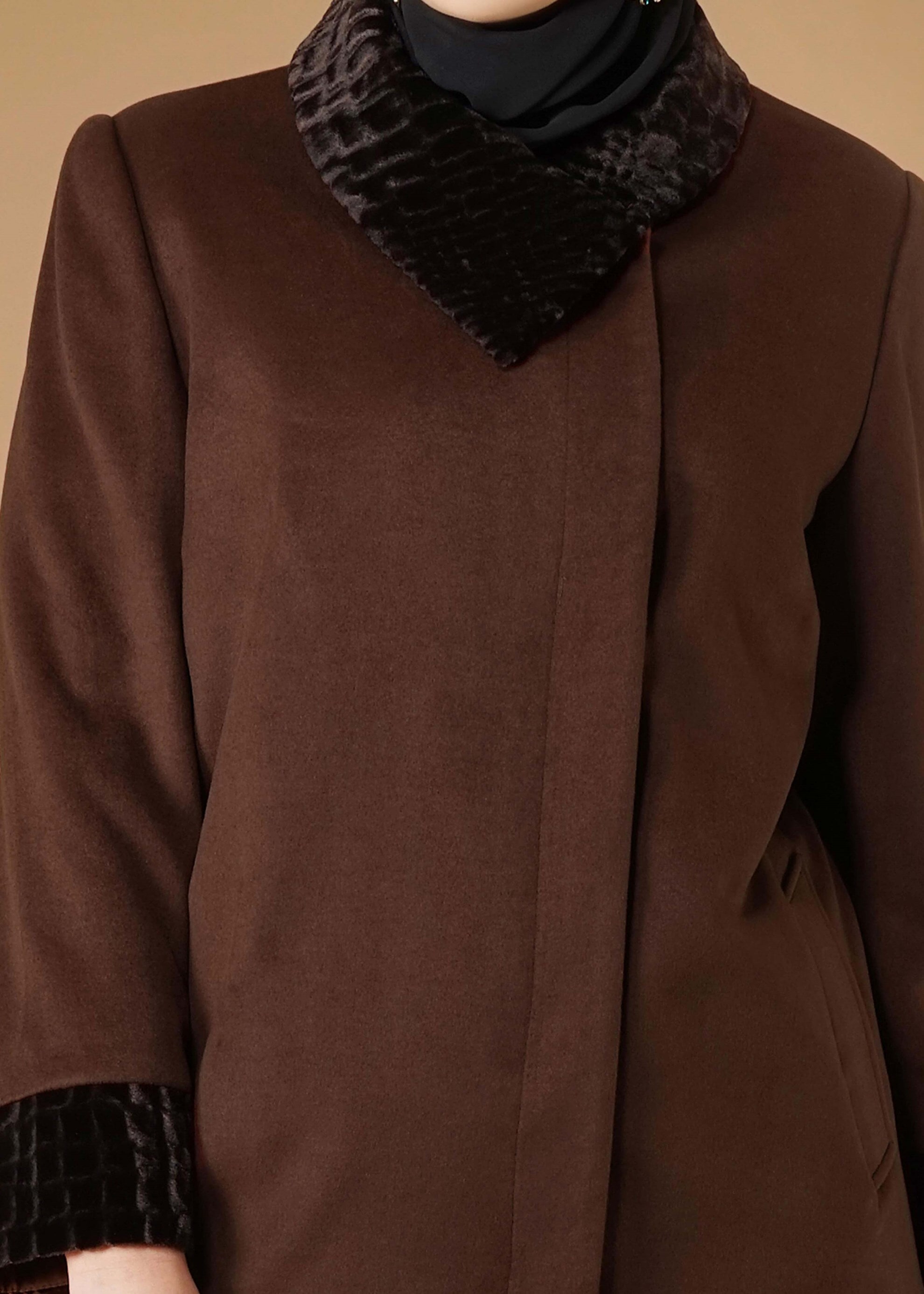 Tesettür giyim TURUNCU 9576 KABAN