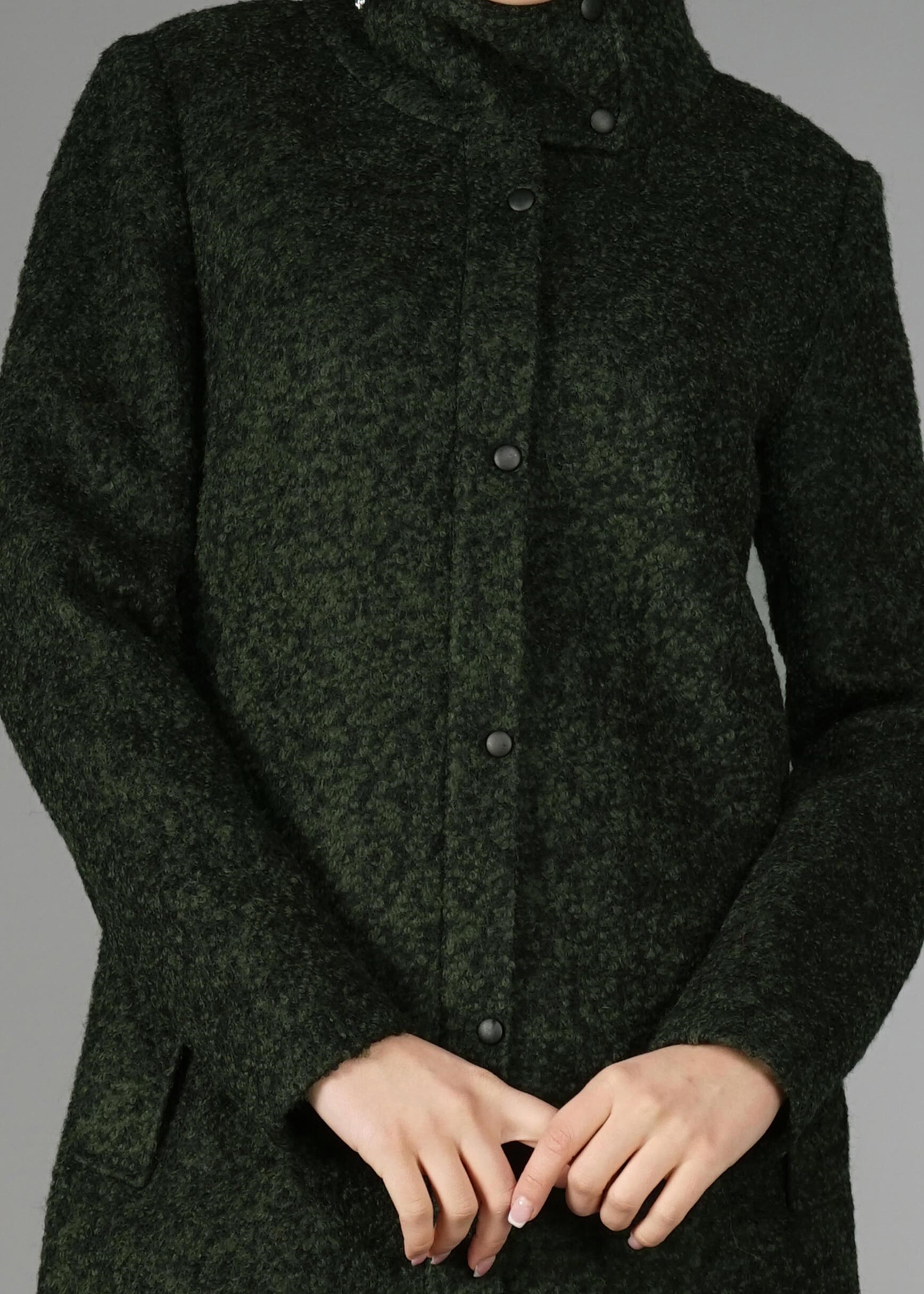 Tesettür giyim HAKİ 9595 KABAN