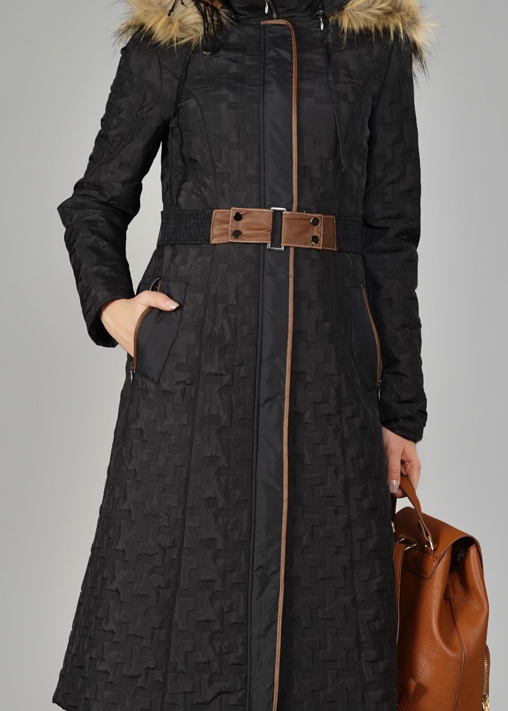 Tesettür giyim SİYAH 9598 KABAN