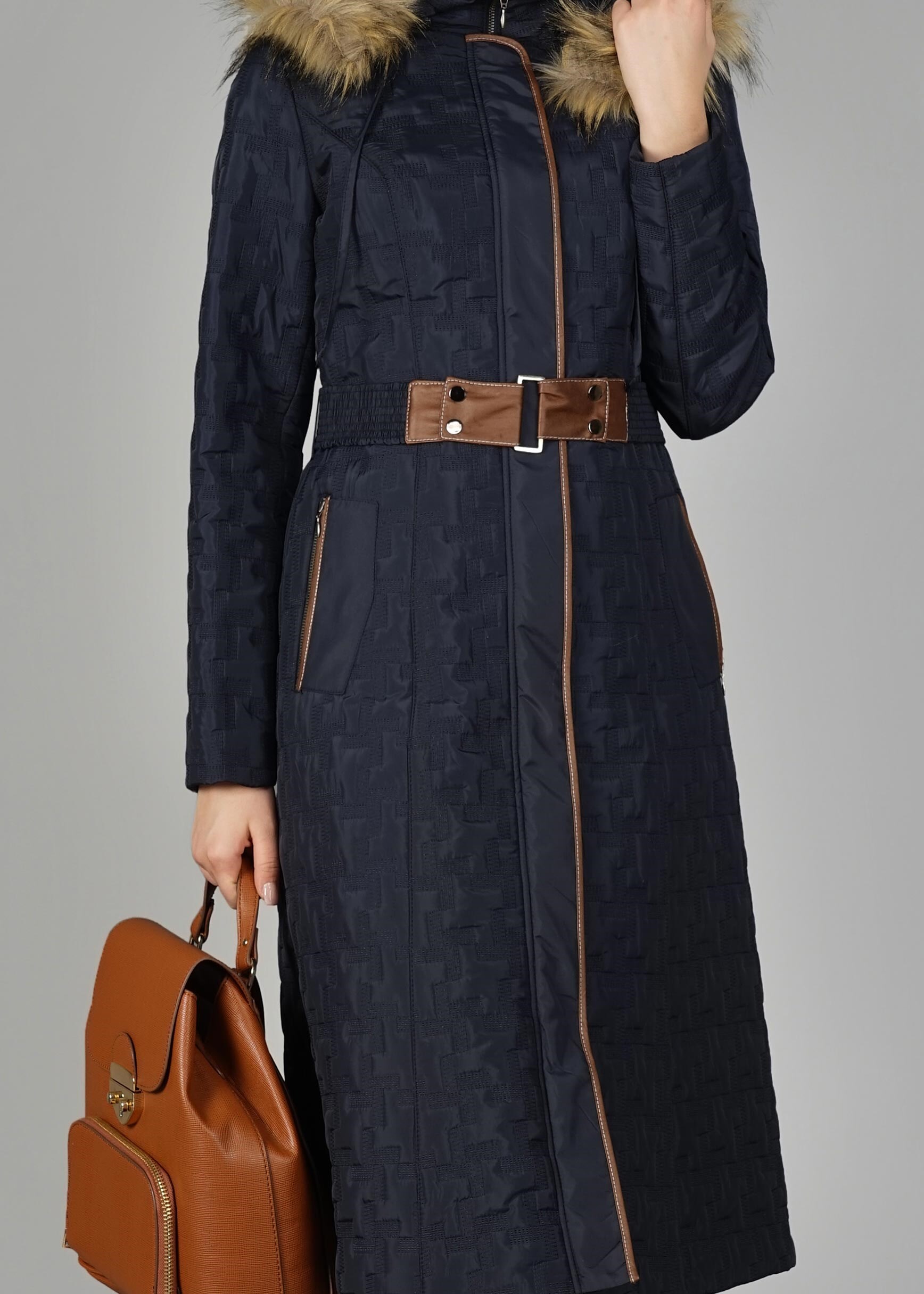 Tesettür giyim LACİVERT 9598 KABAN