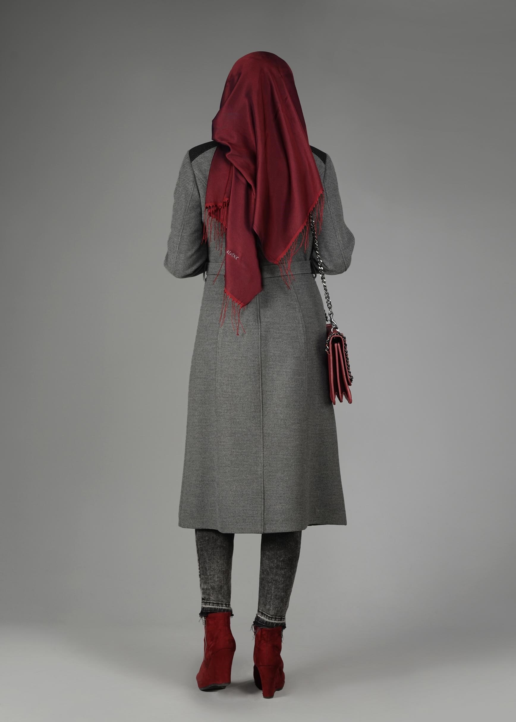 Tesettür giyim SİYAH 9608 KABAN