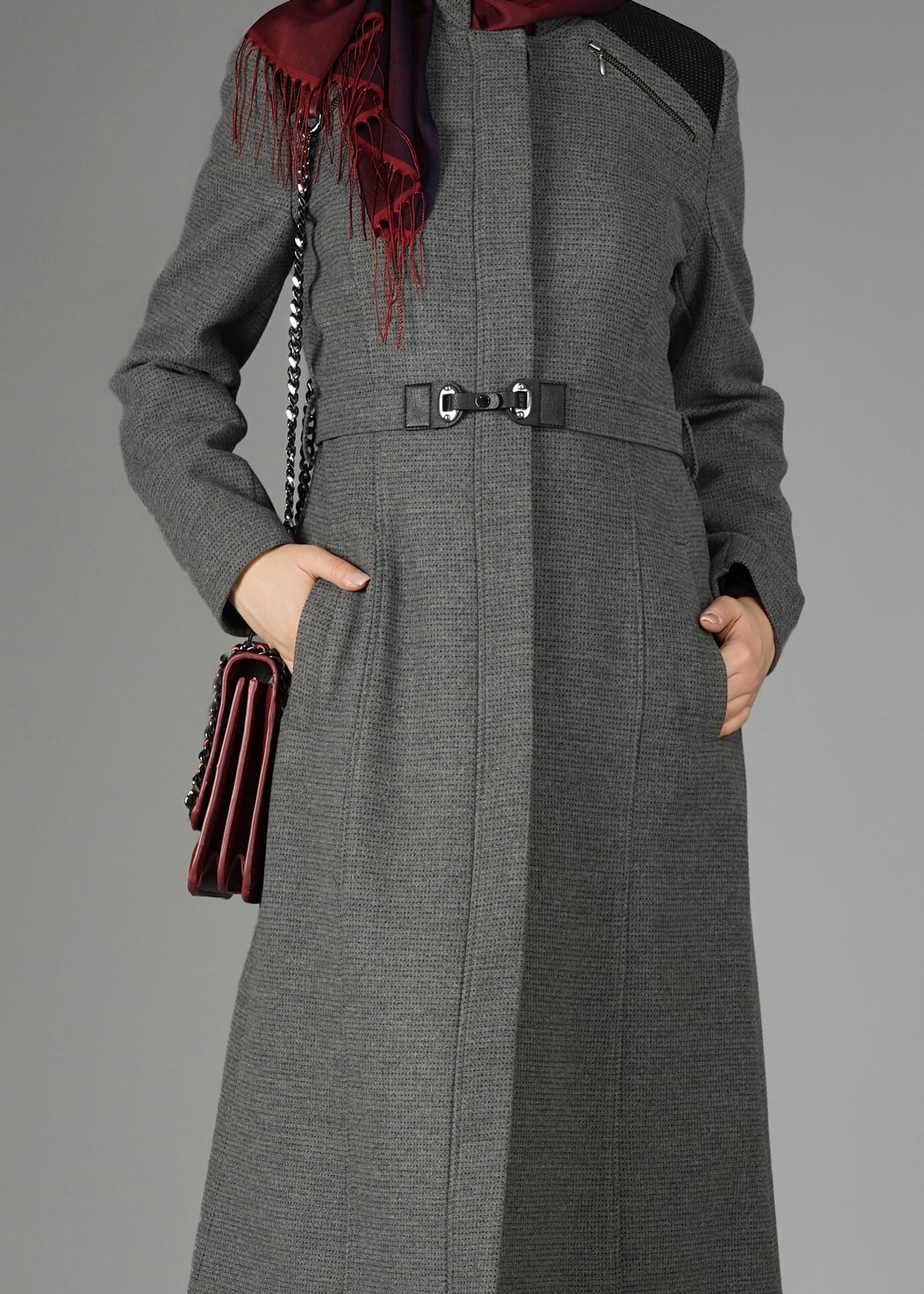 Tesettür giyim SİYAH 9608 KABAN