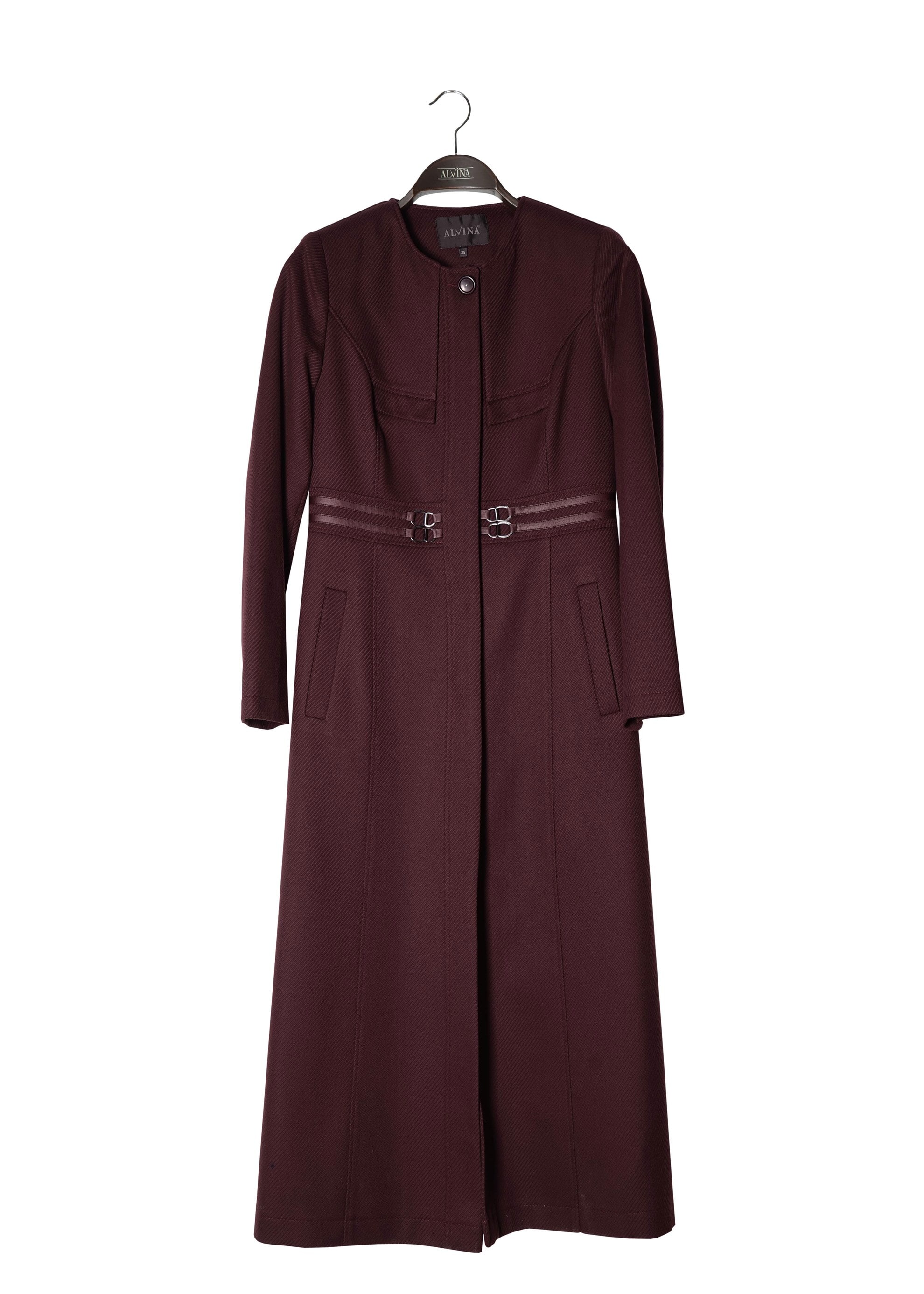 Tesettür giyim MÜRDÜM GİZLİ DÜĞMELİ MANTO 9452