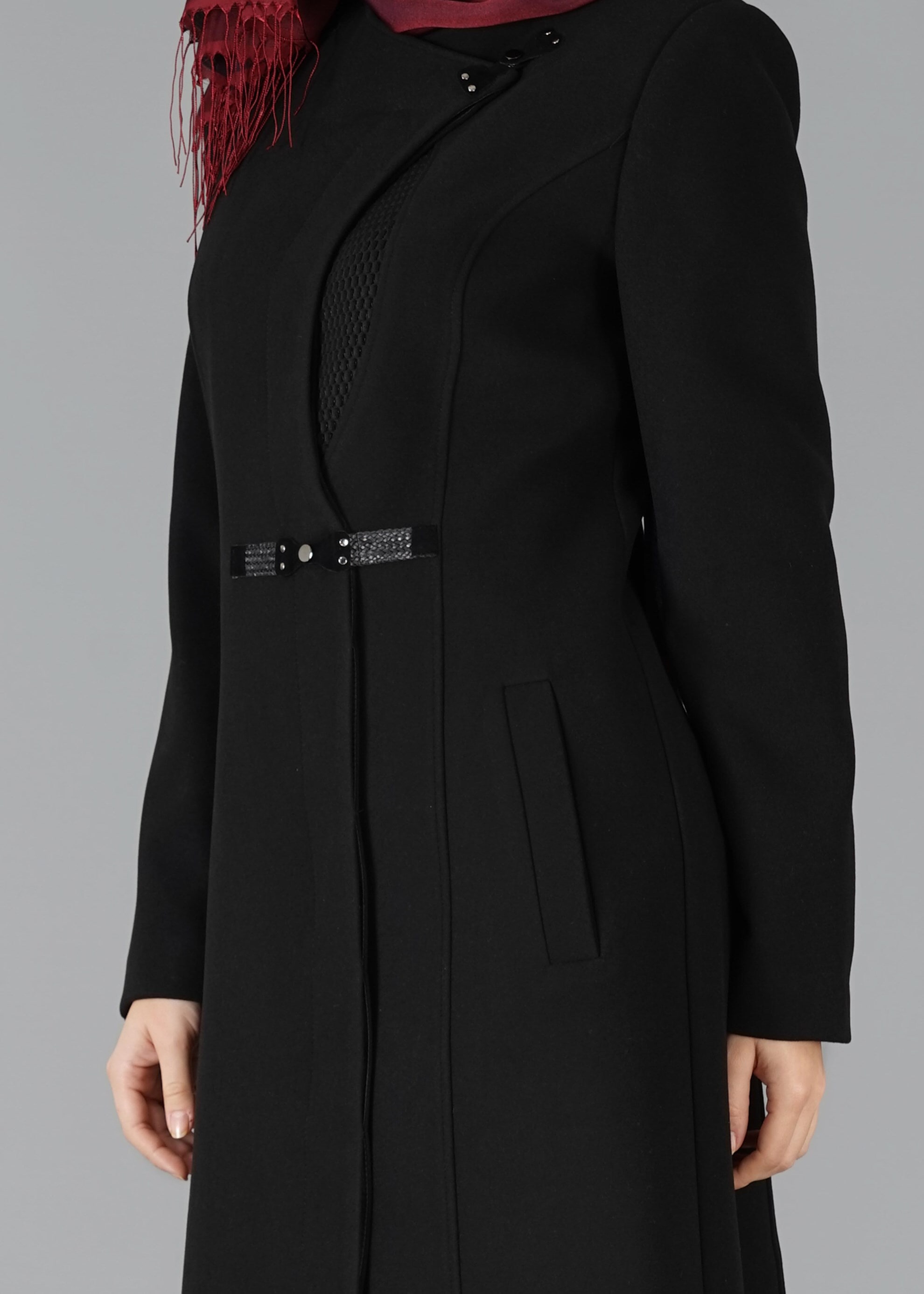 Tesettür giyim SİYAH 9456 MANTO