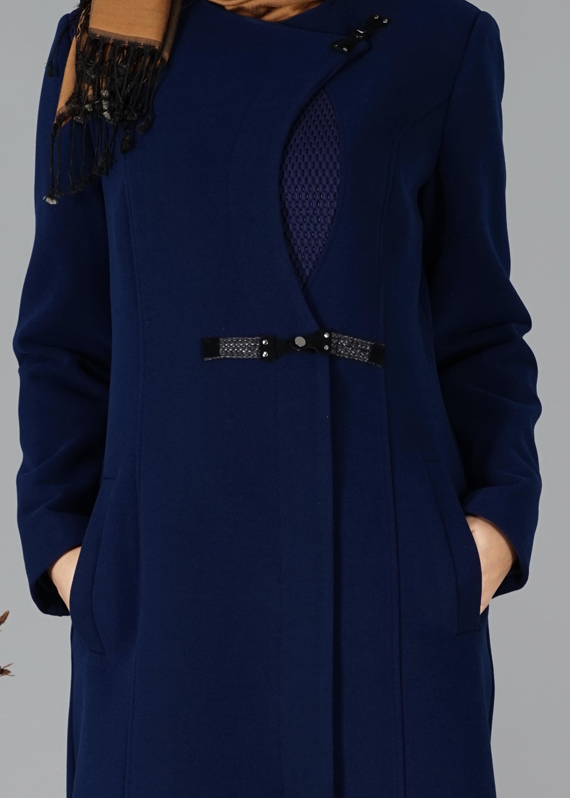 Tesettür giyim LACİVERT 9456 MANTO