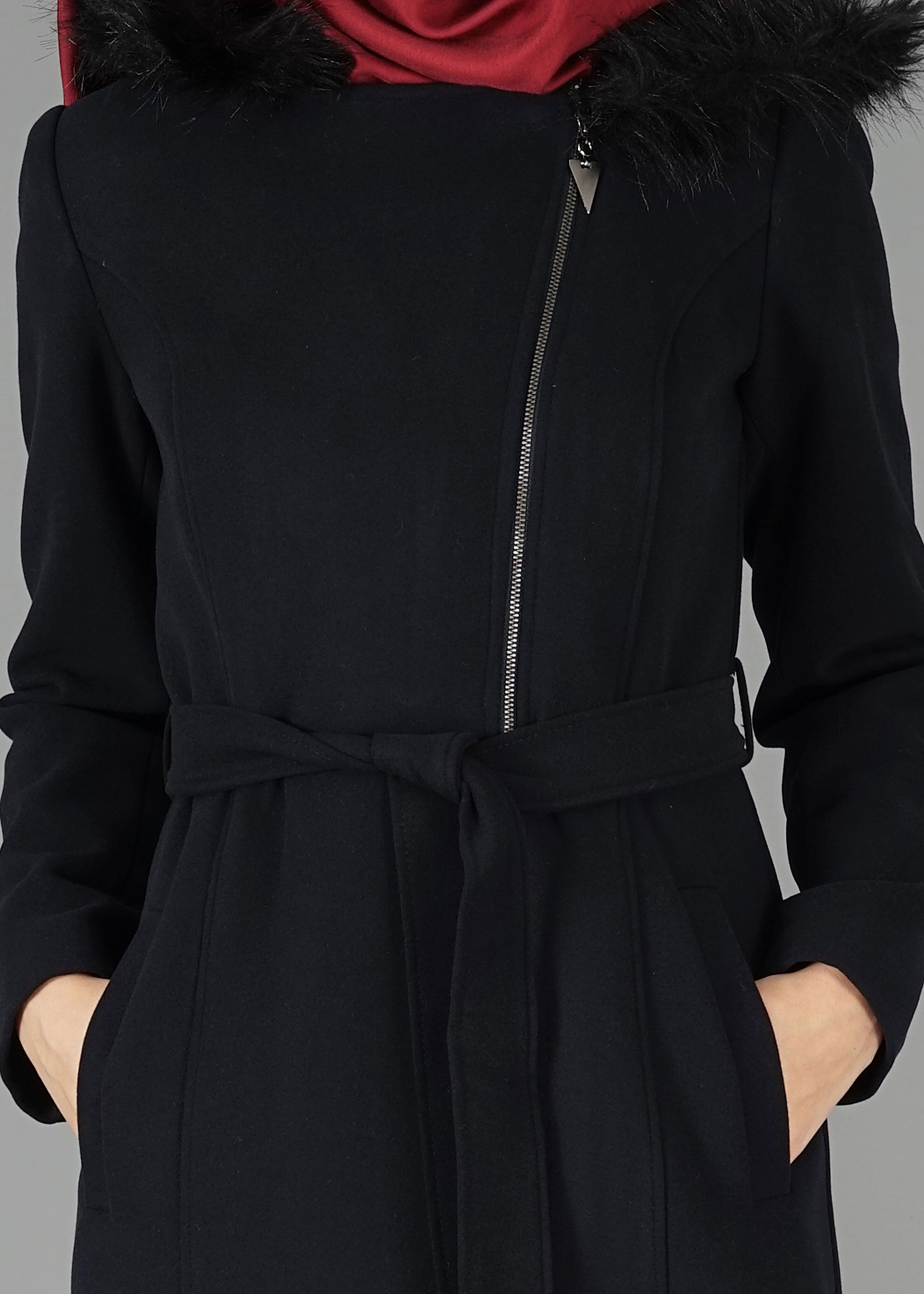 Tesettür giyim LACİVERT 9520 MANTO