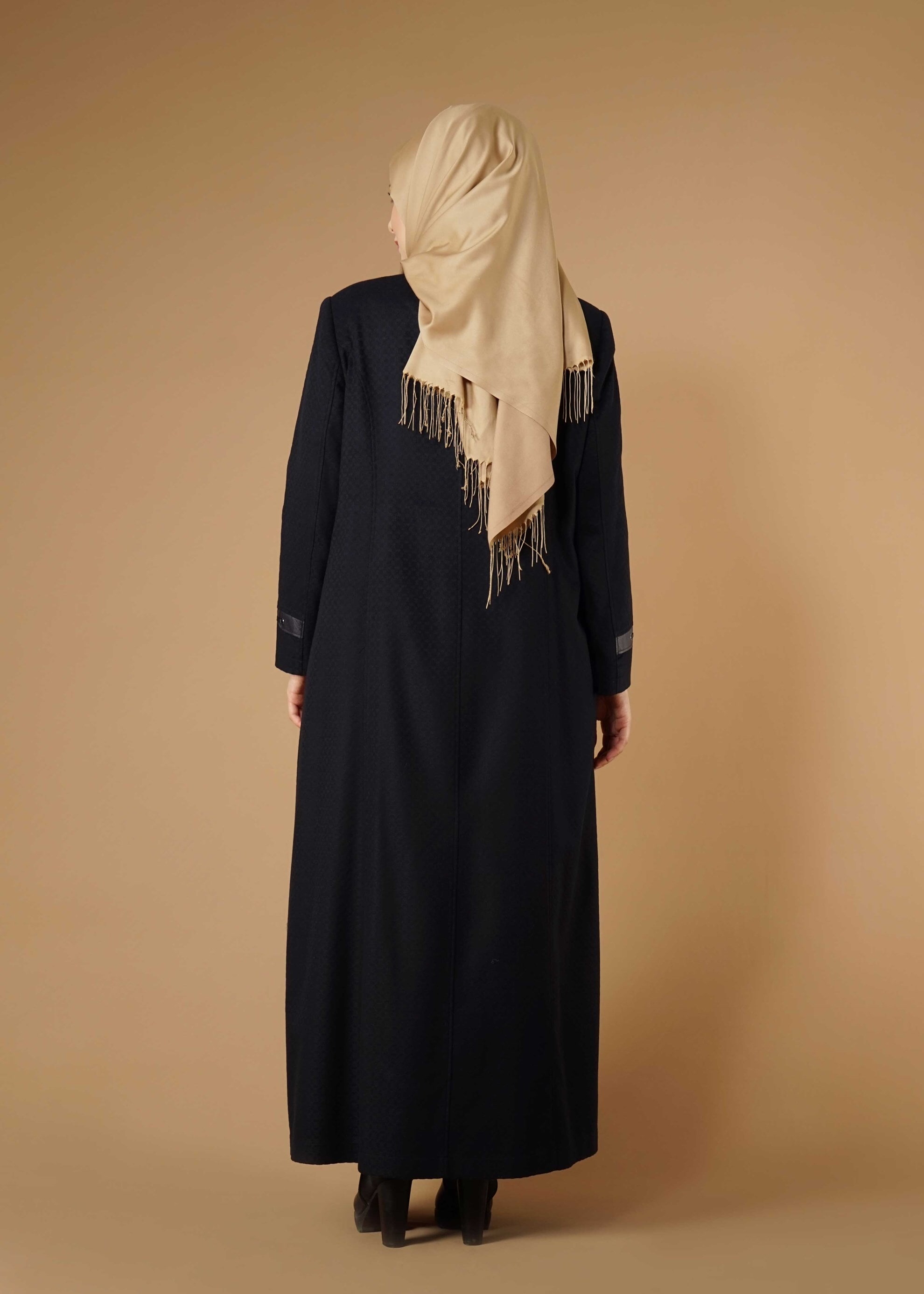 Hijab clothing NAVY BLUE ZIPPED COAT 9616 