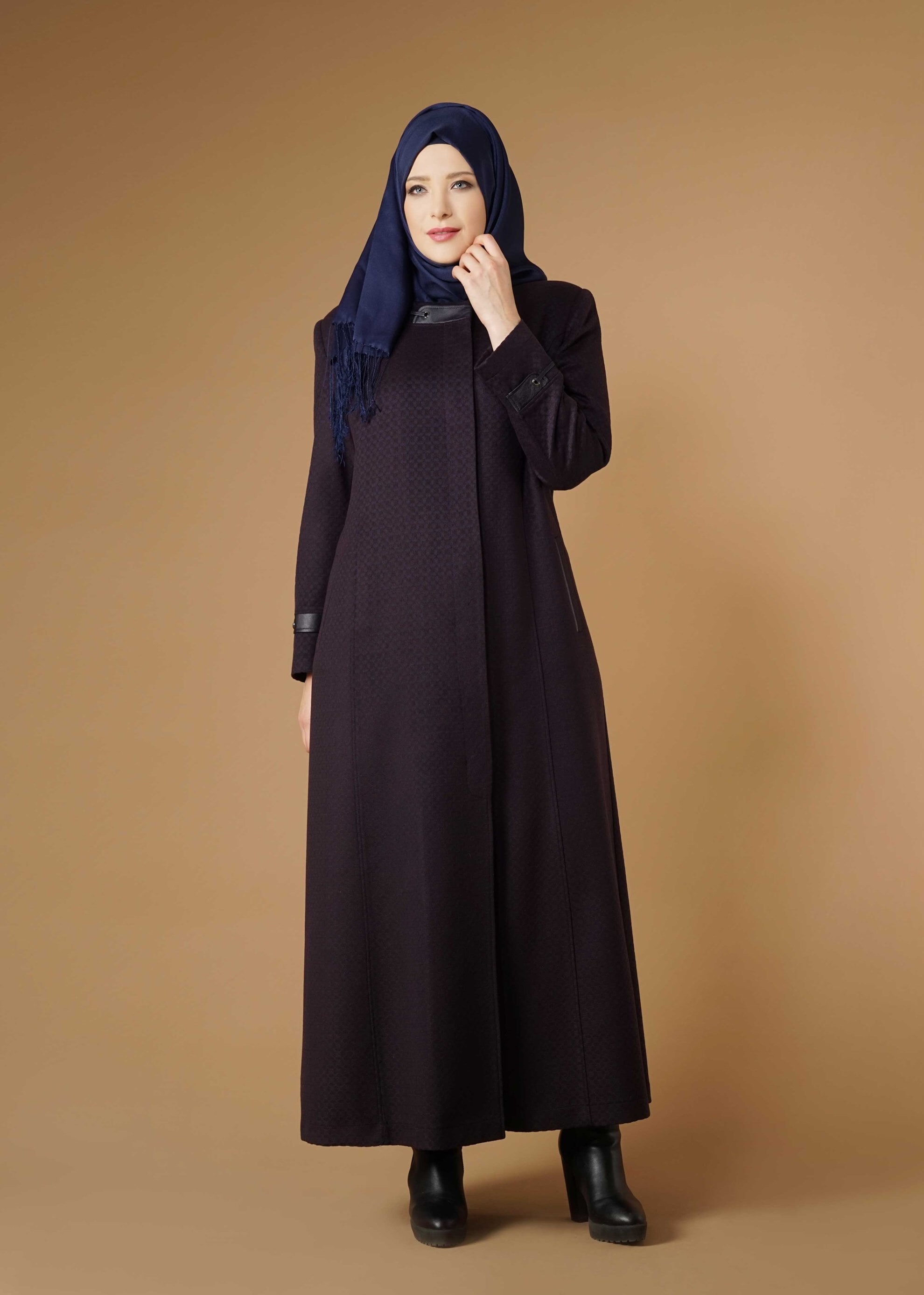 Tesettür giyim LACİVERT 9616 MANTO