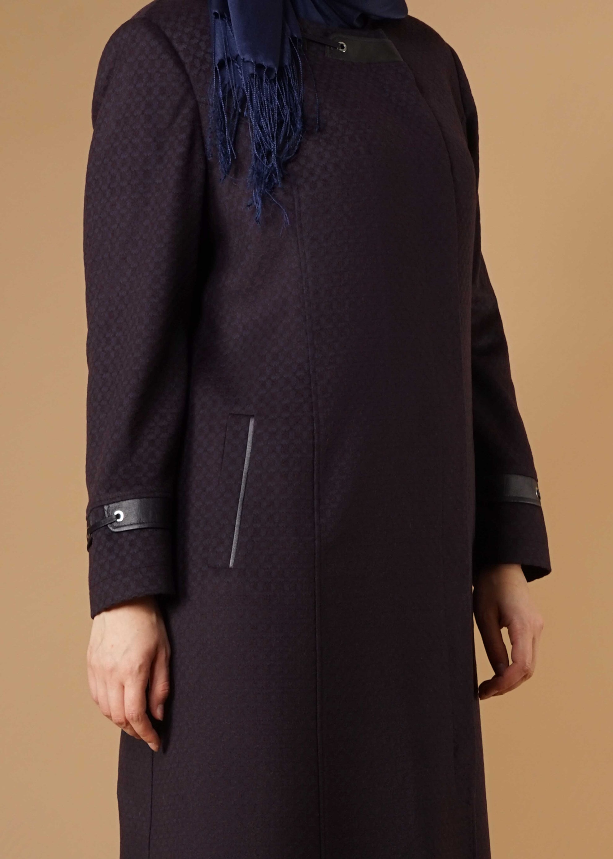 Tesettür giyim LACİVERT 9616 MANTO