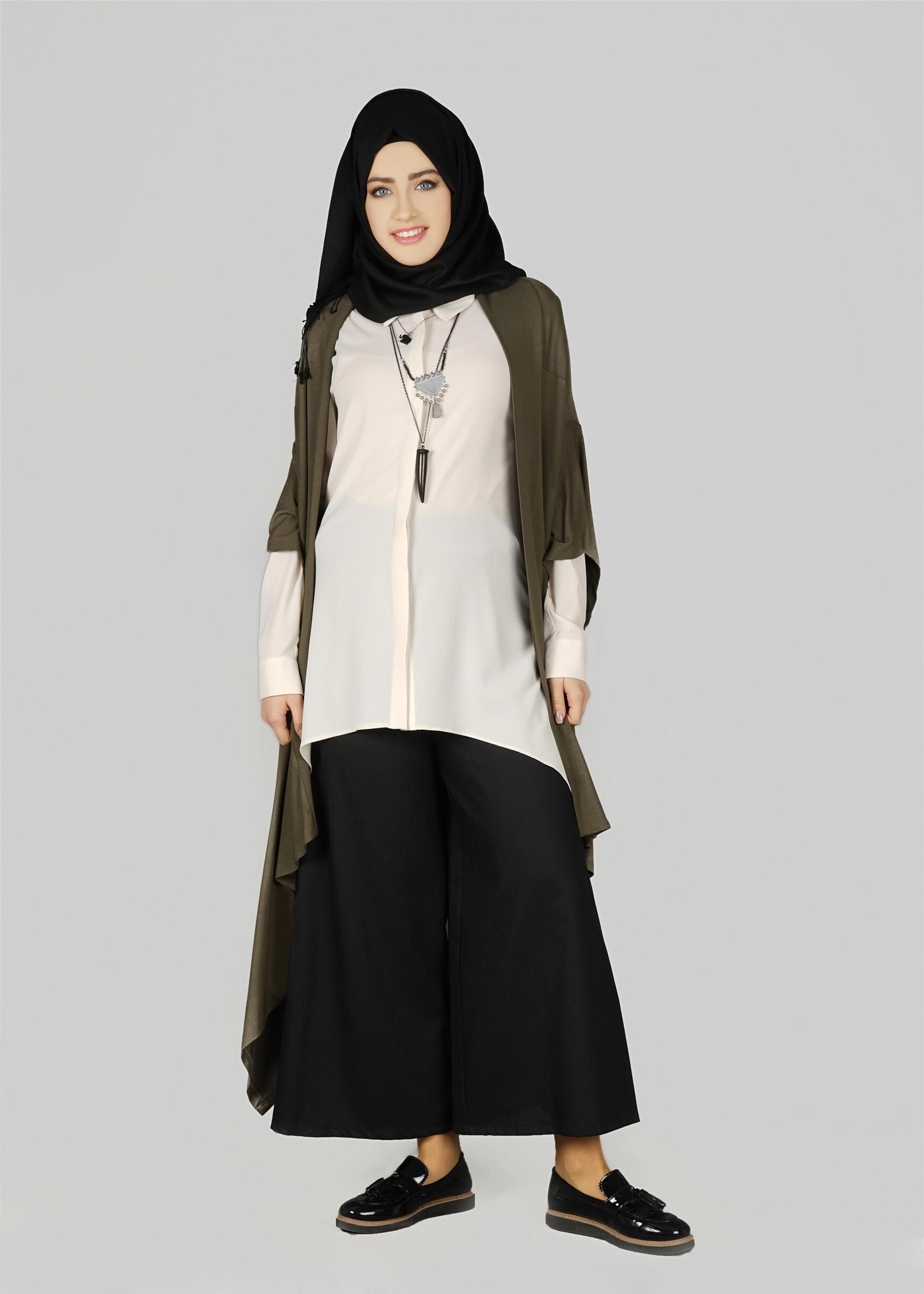 Tesettür giyim SİYAH 7022 PANTOLON