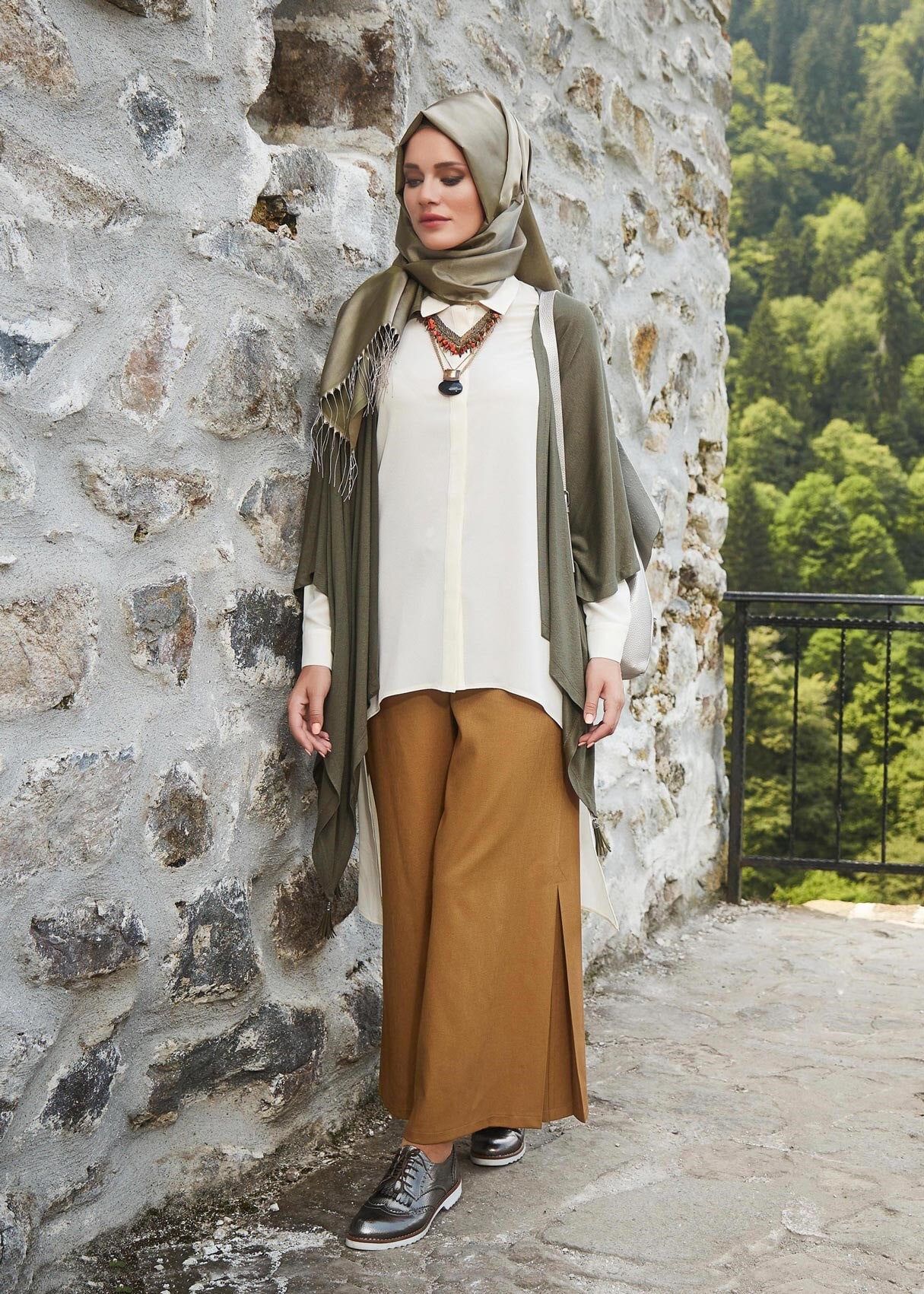 Tesettür giyim KAHVE 7022 PANTOLON