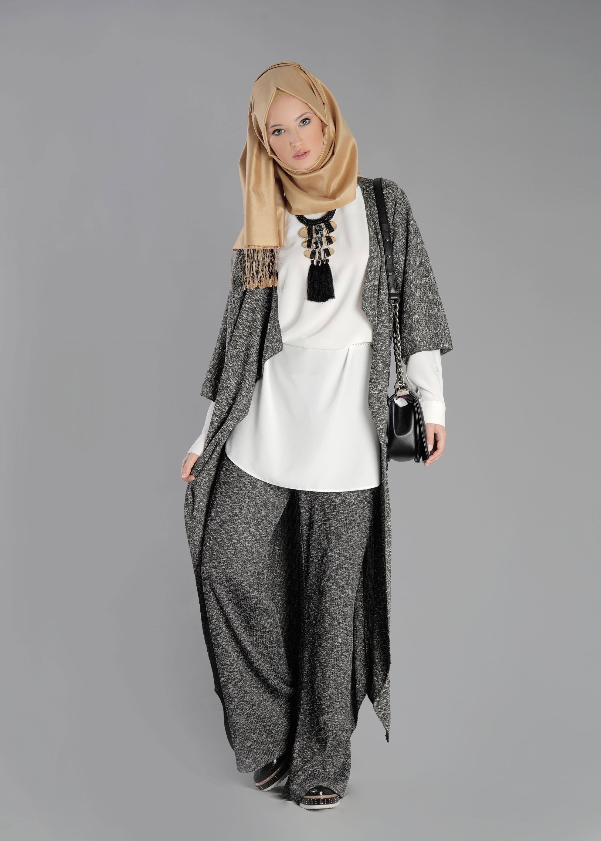 Tesettür giyim LACİVERT ÖRME PANTOLON 7023 