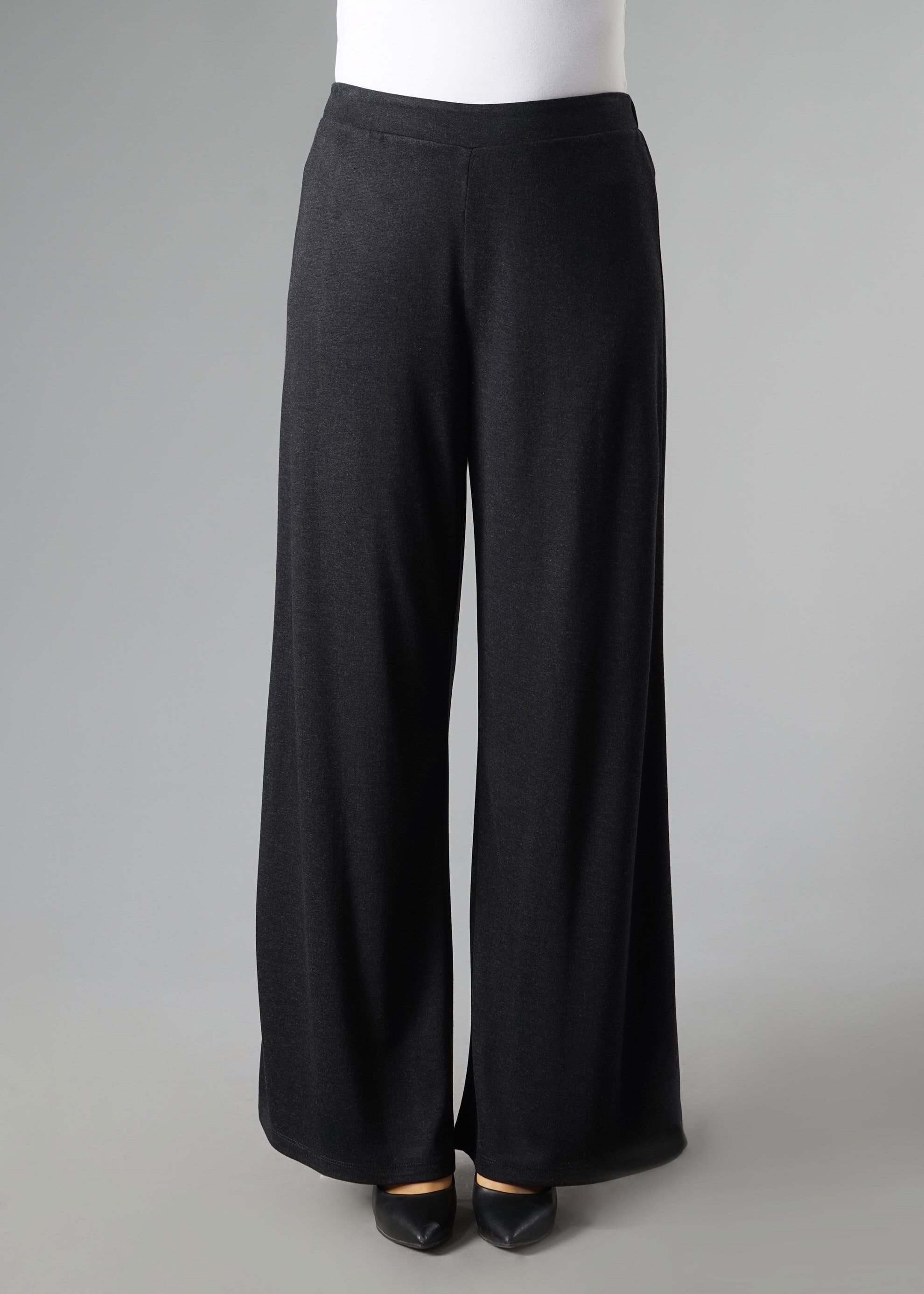 Tesettür giyim SİYAH 7035 Akasya Örme Tesettür Pantolon 40/48 TEK38