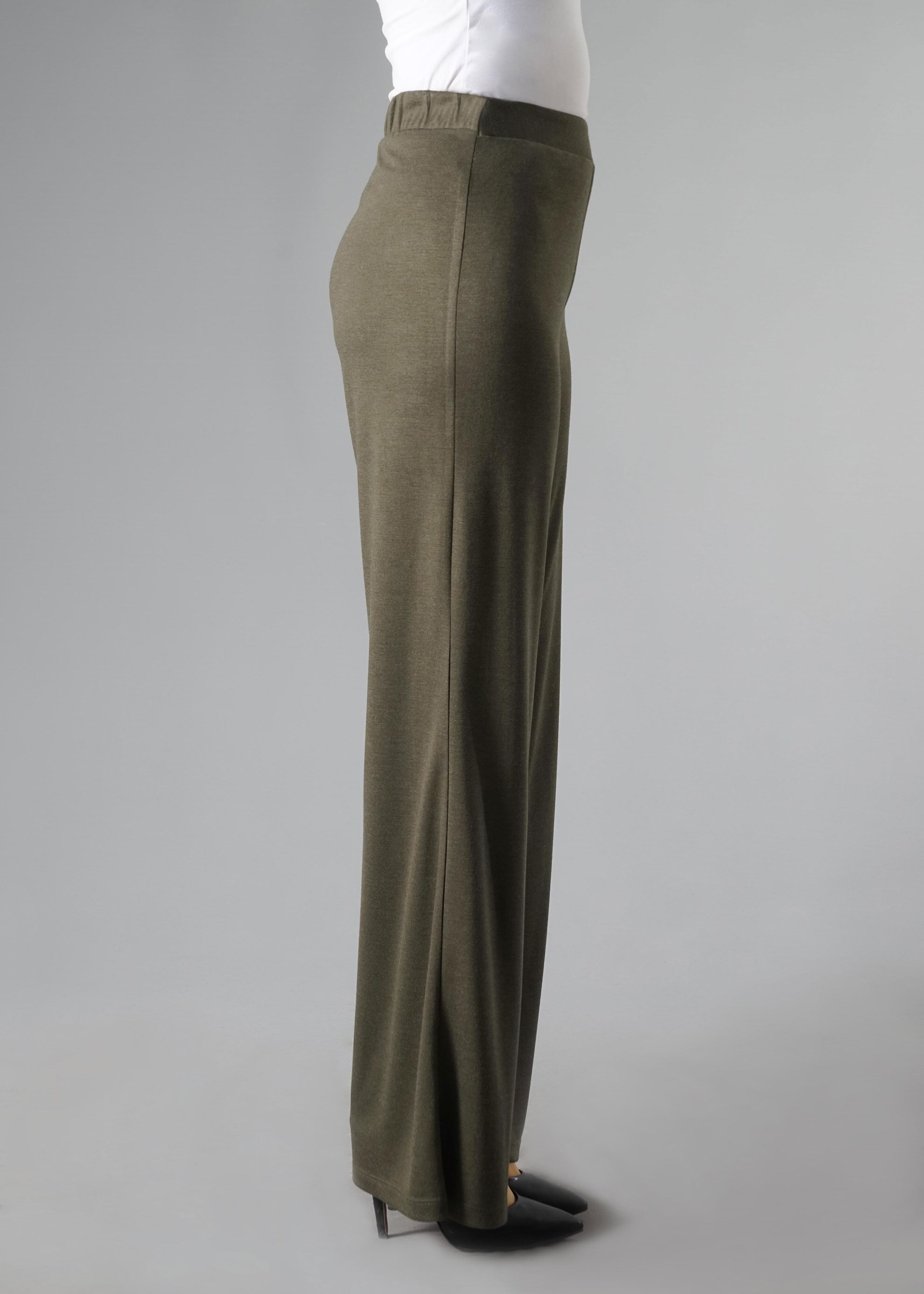 Tesettür giyim HAKİ 7035 Akasya Örme Tesettür Pantolon 40/48 TEK38