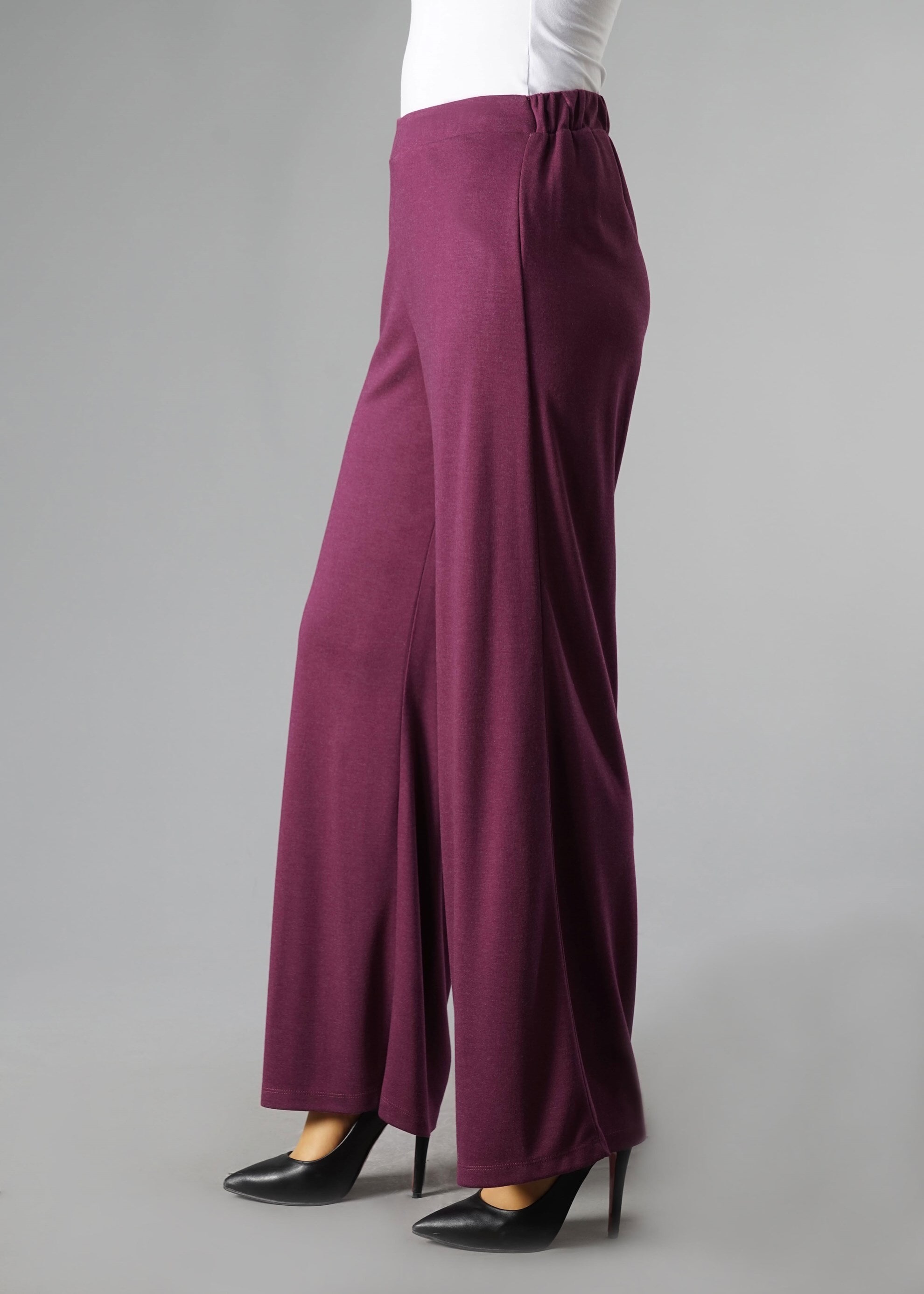 Tesettür giyim MOR 7035 Akasya Örme Tesettür Pantolon 40/48 TEK38