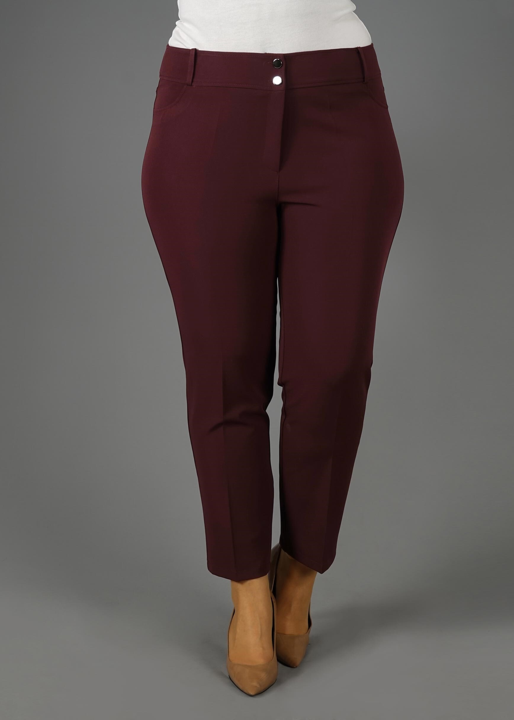 Tesettür giyim BORDO 7039 Orka Tesettür Pantolon 42/50 TEK40