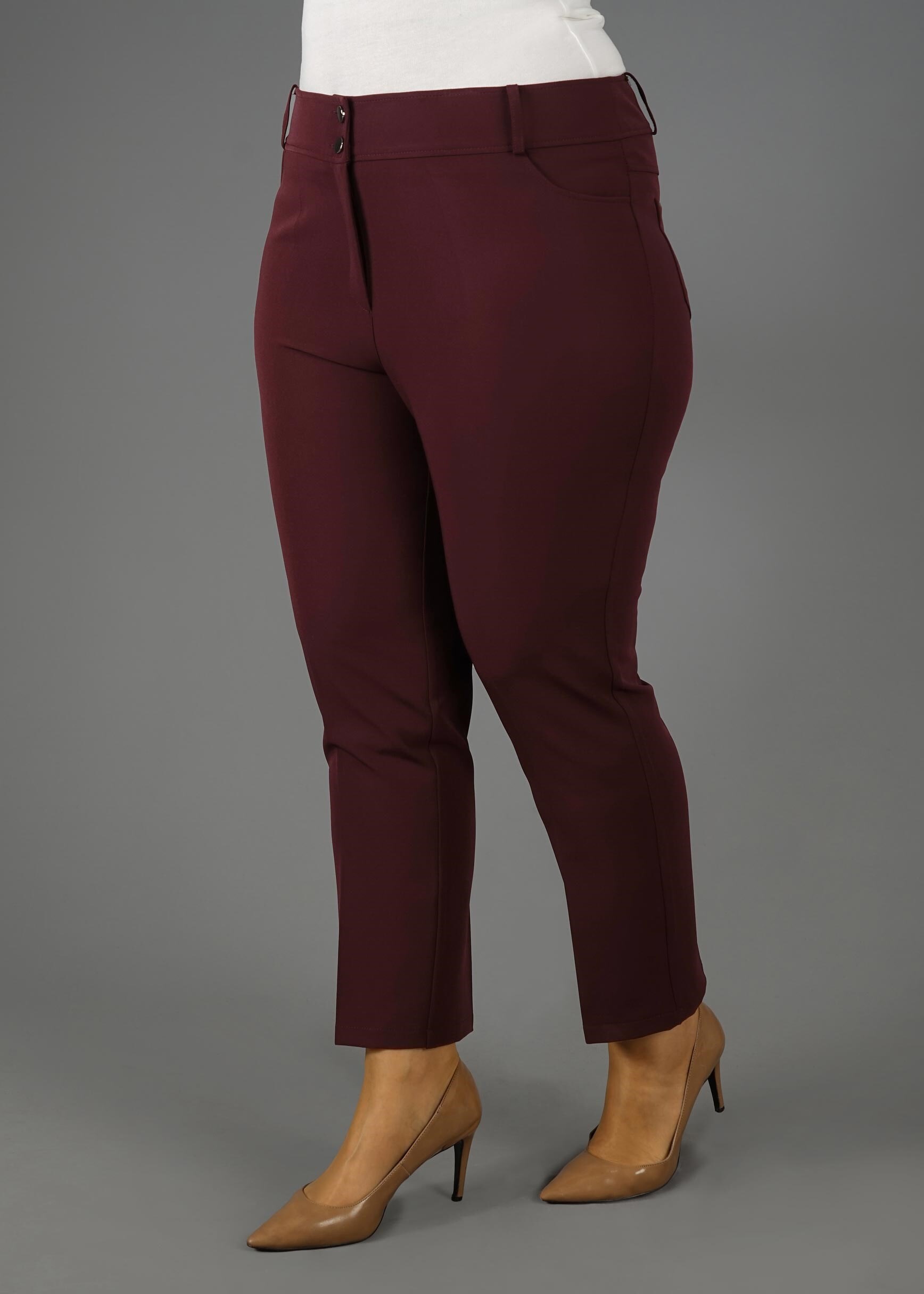 Tesettür giyim BORDO 7039 Orka Tesettür Pantolon 42/50 TEK40