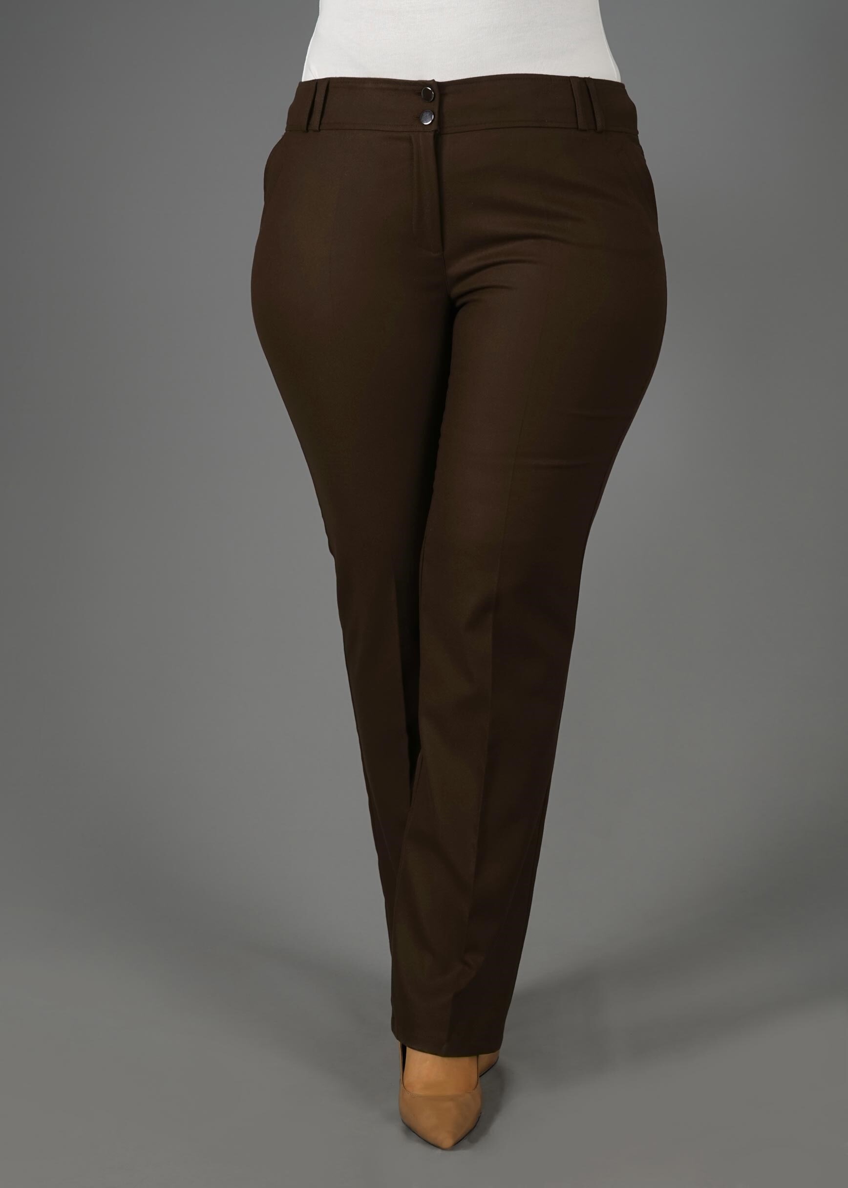 Tesettür giyim KAHVE 7039 Orka Tesettür Pantolon 42/50 TEK40