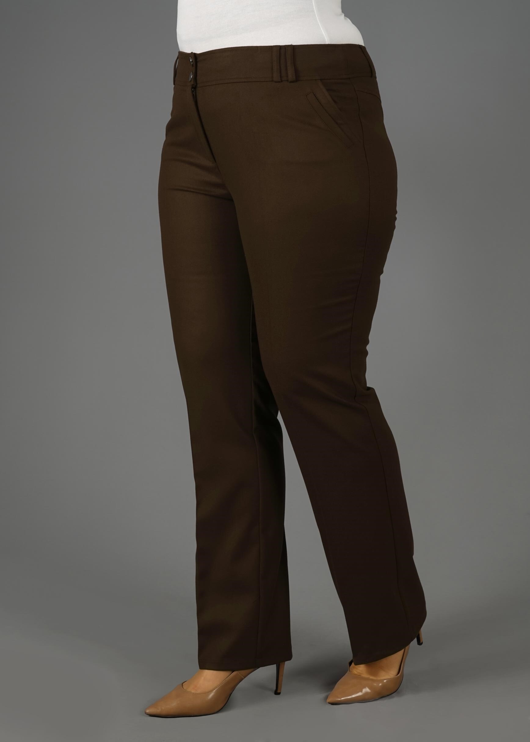 Tesettür giyim KAHVE 7039 Orka Tesettür Pantolon 42/50 TEK40