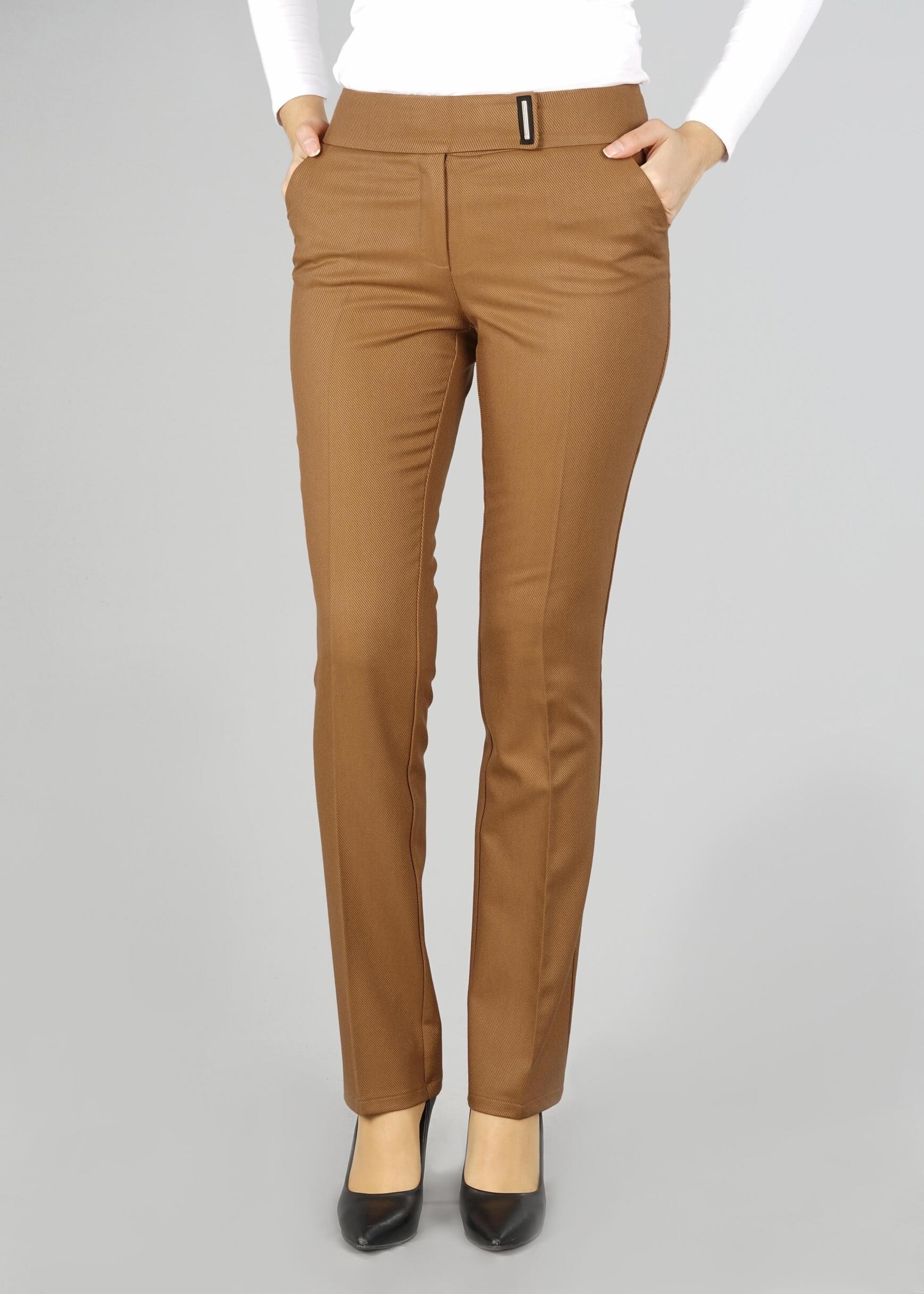 Tesettür giyim TABA BEL AKSESUARLI PANTOLON 7046