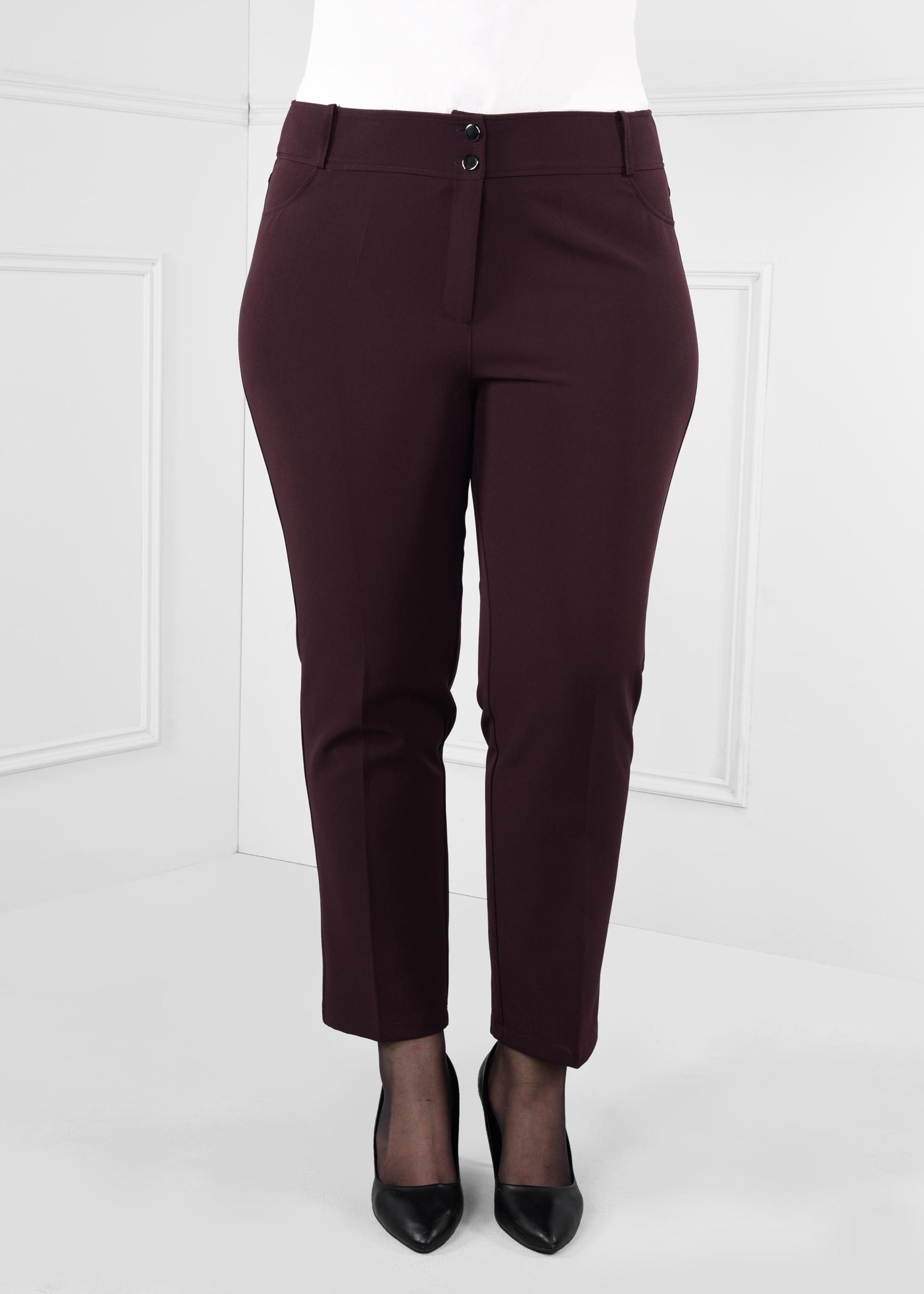 Tesettür giyim BORDO KLASİK KESİM PANTOLON 7056