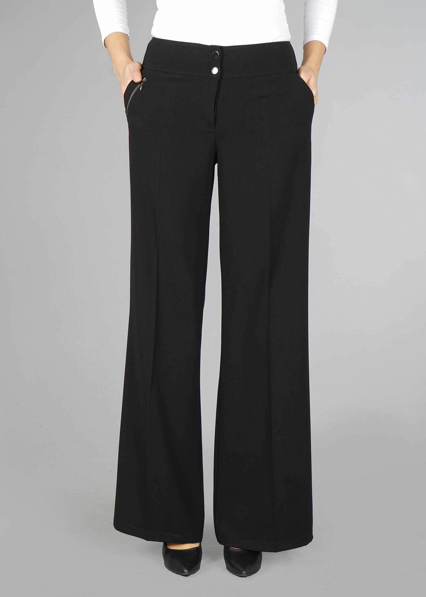 Tesettür giyim SİYAH 7059 PALAZZO PANTOLON