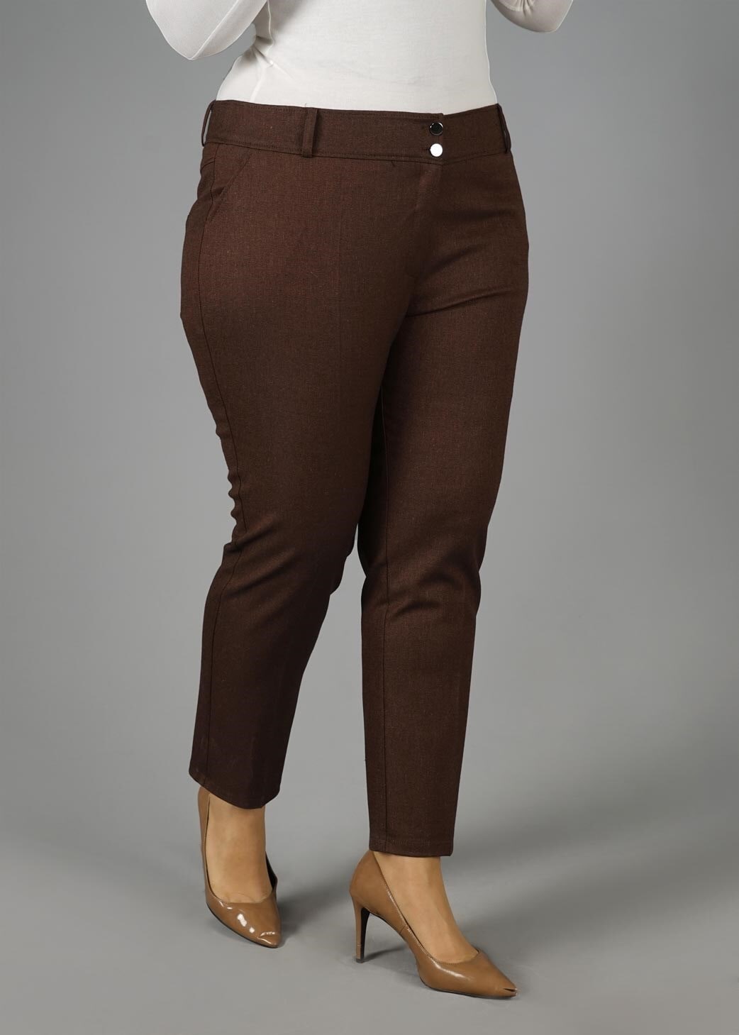 Tesettür giyim KAHVE KLASİK PANTOLON 7060