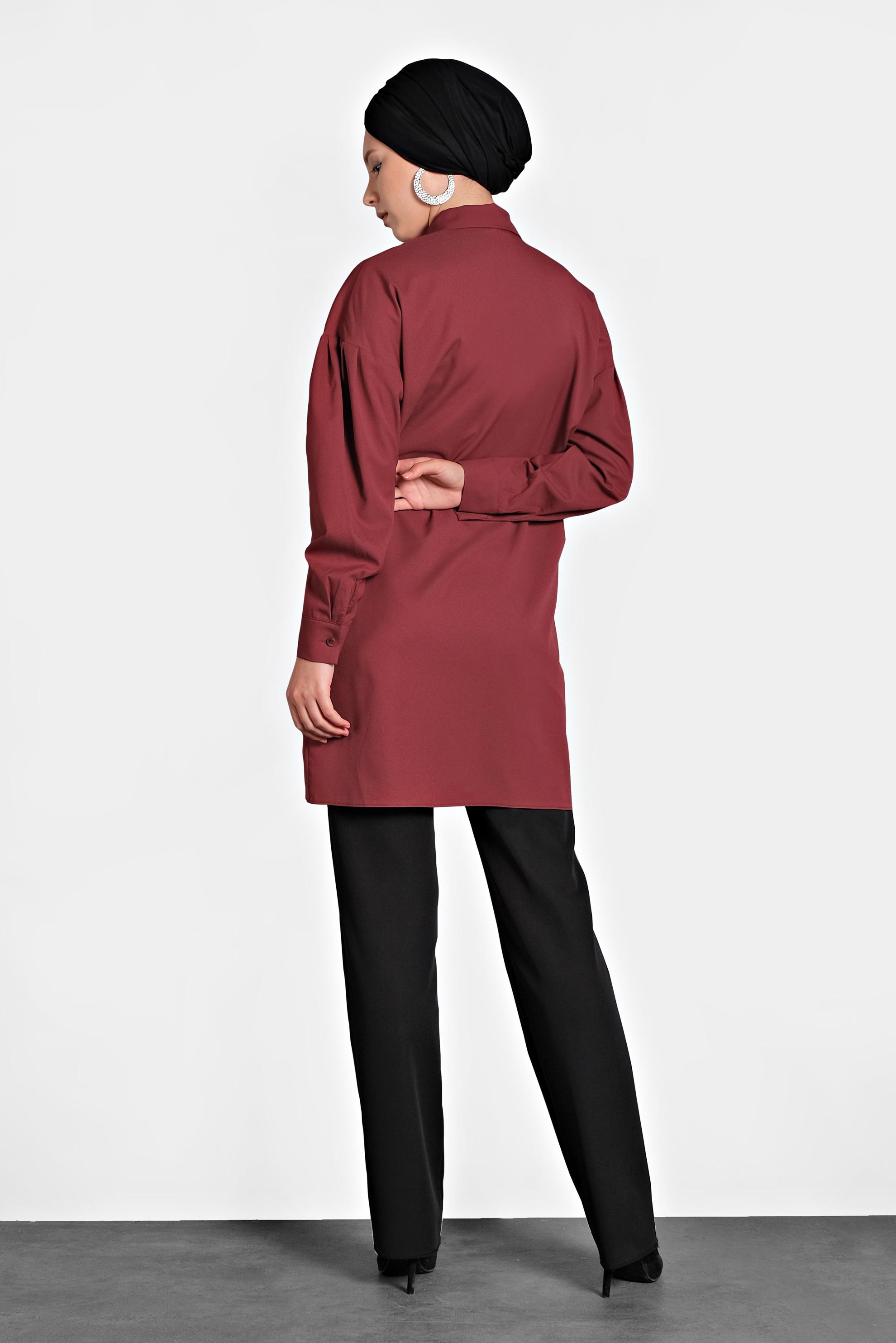 Tesettür giyim SİYAH BORU PAÇA KLASİK KESİM PANTOLON 7095 