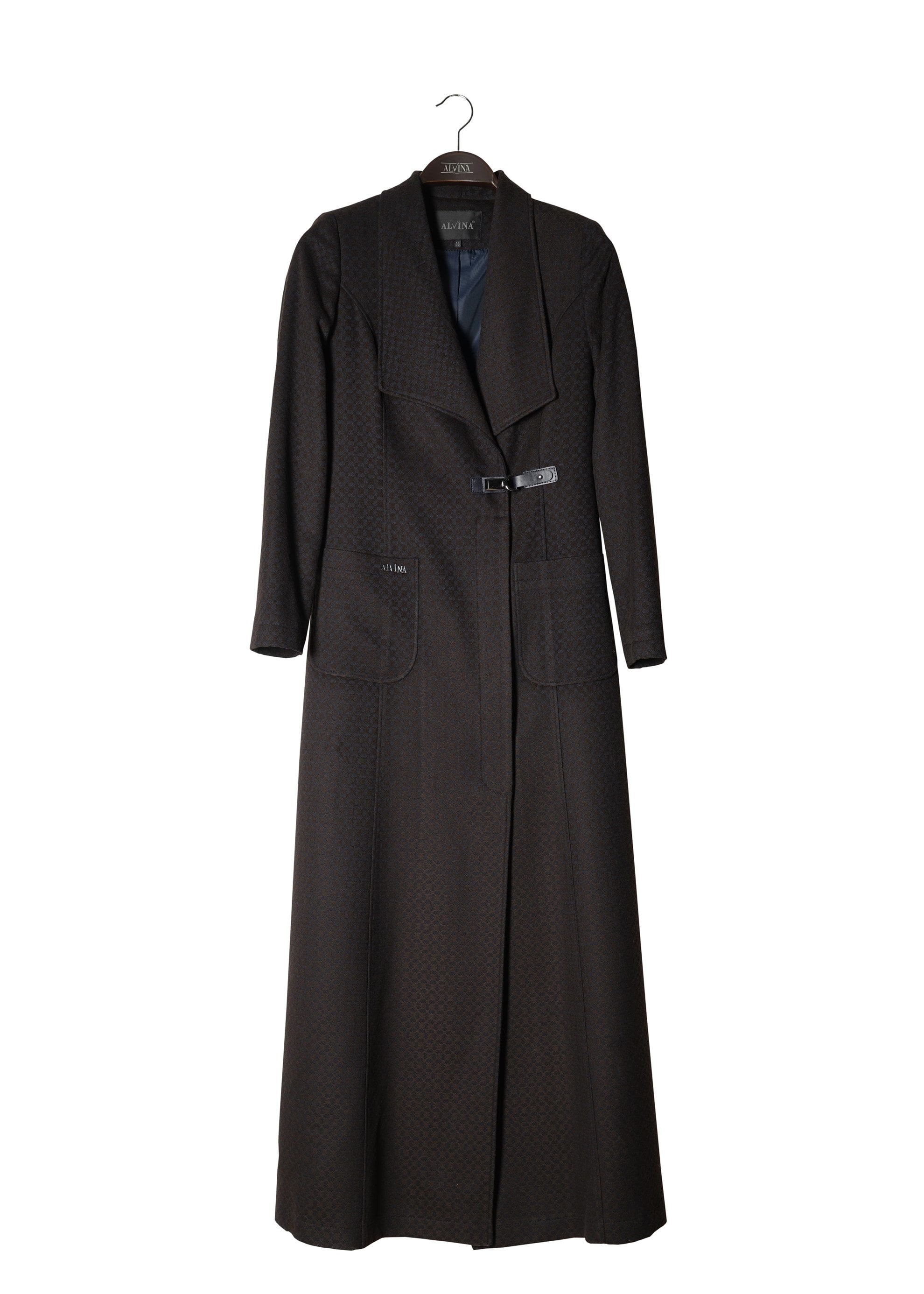 Tesettür giyim KAHVE CEPLİ PARDESÜ 1885