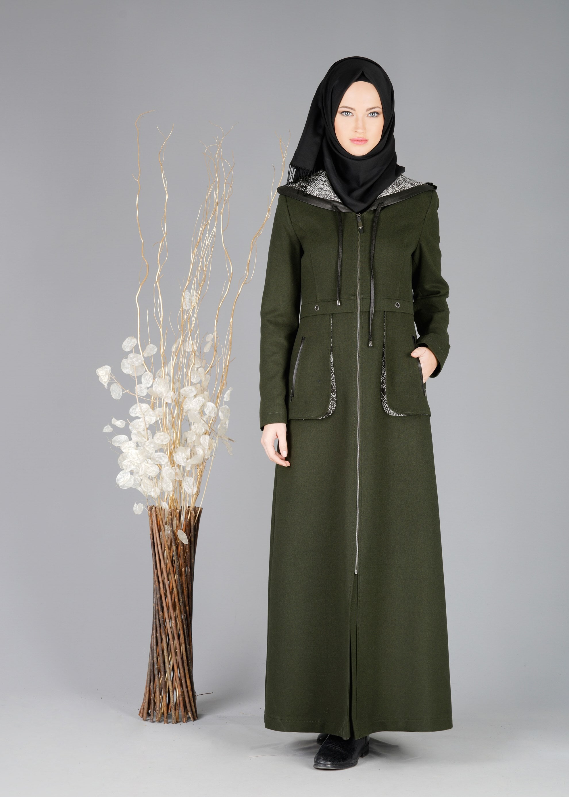 Tesettür giyim HAKİ 1903 PARDESÜ 