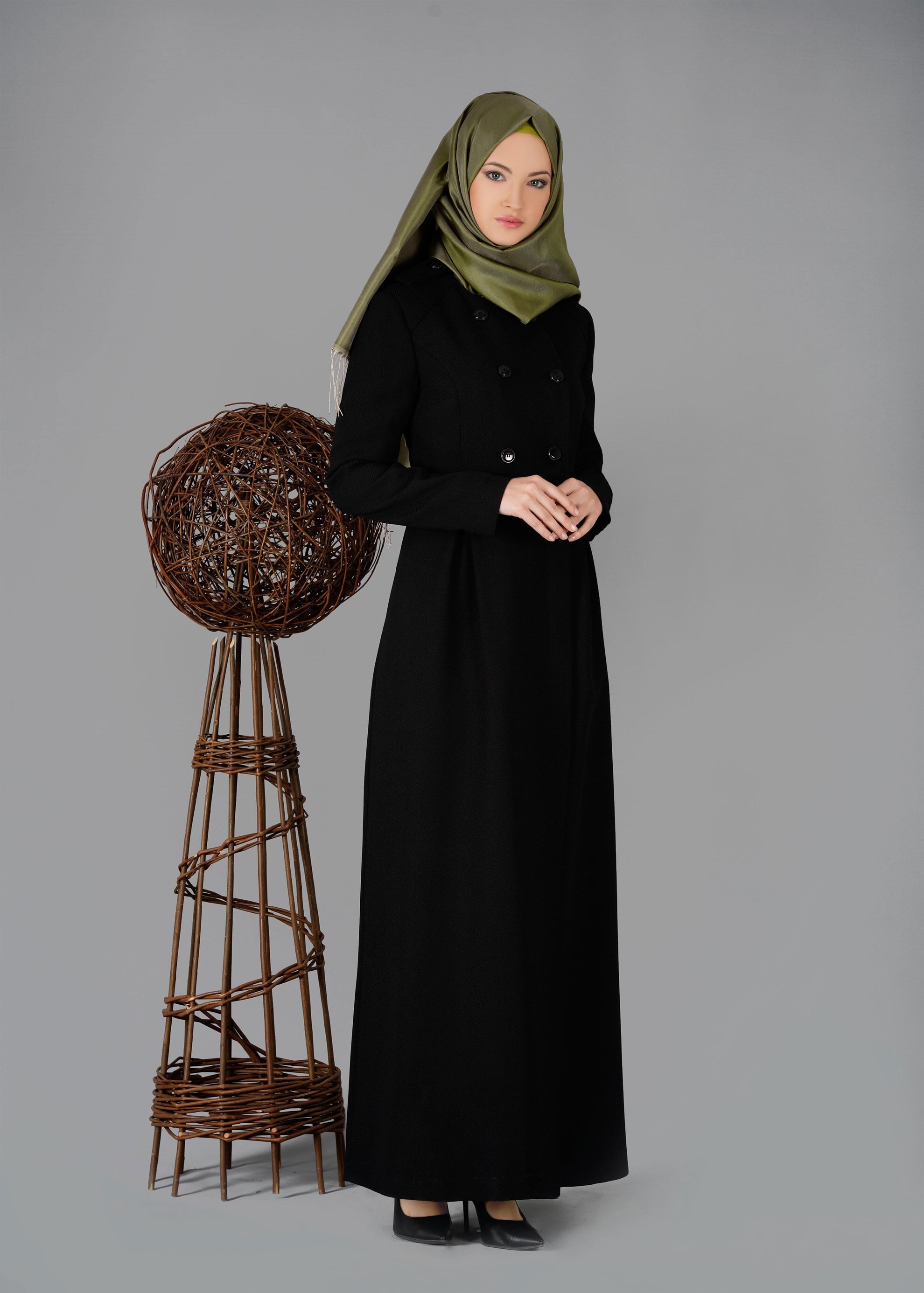 Tesettür giyim SİYAH 1907 PARDESÜ