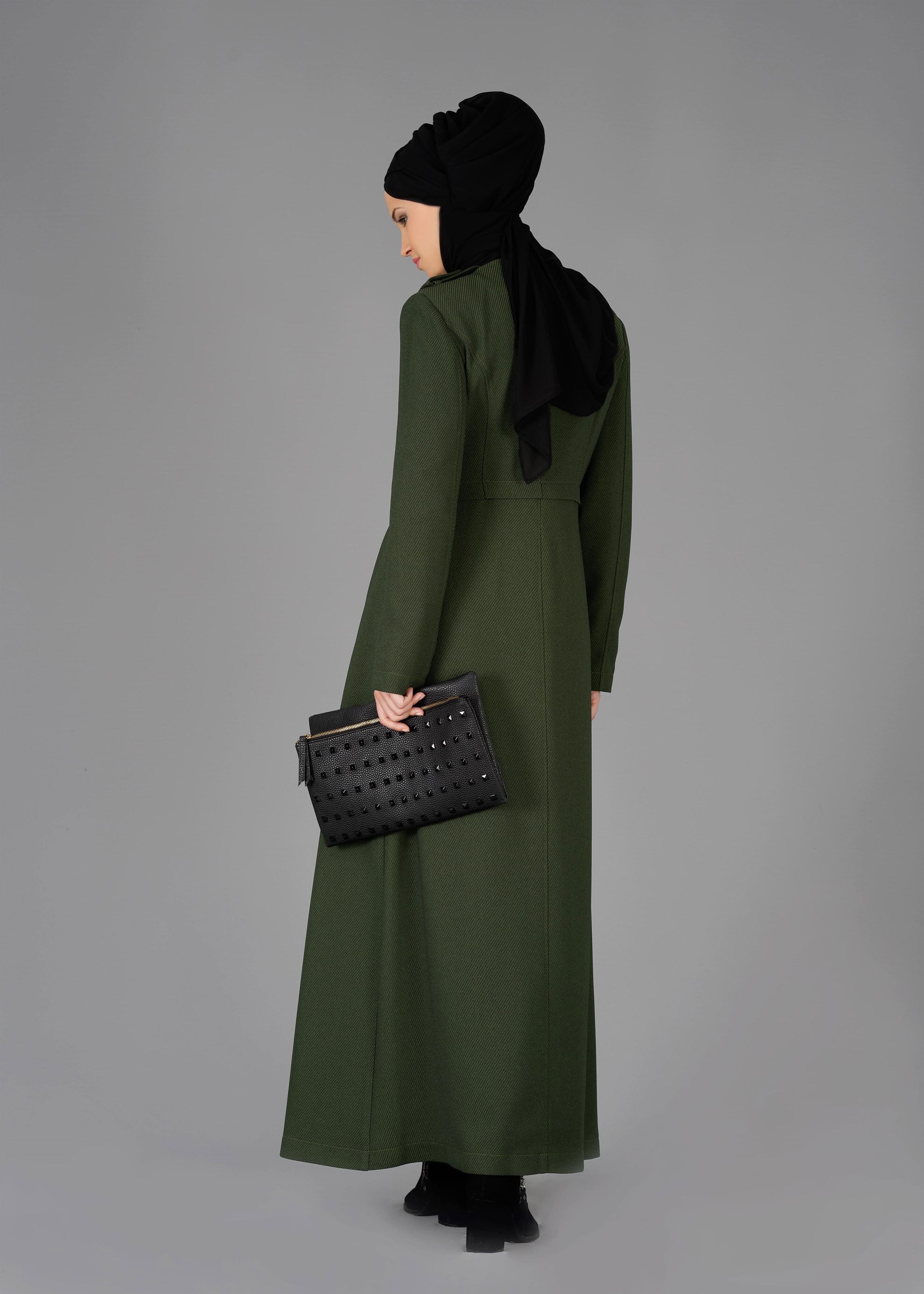 Tesettür giyim HAKİ 1907 PARDESÜ