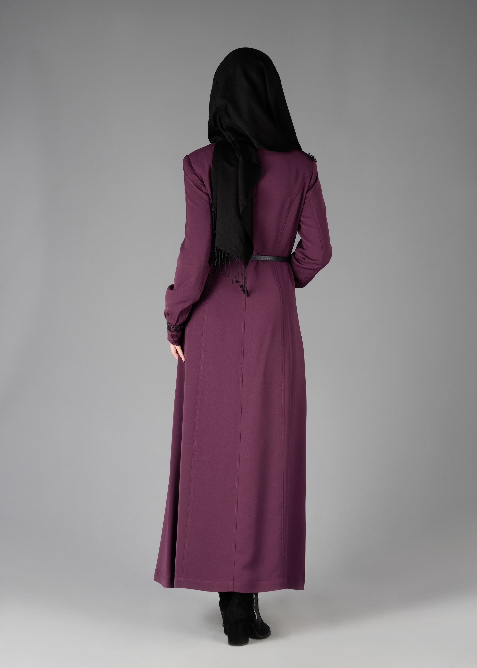Tesettür giyim MÜRDÜM FERMUARLI PARDESÜ 1932