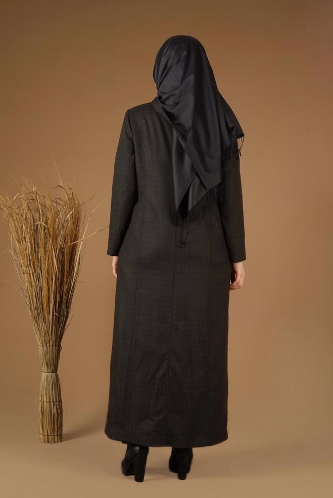 Vêtements hijab KAKI PARDESSUS ZIPPÉ 1955  - ALVİNA