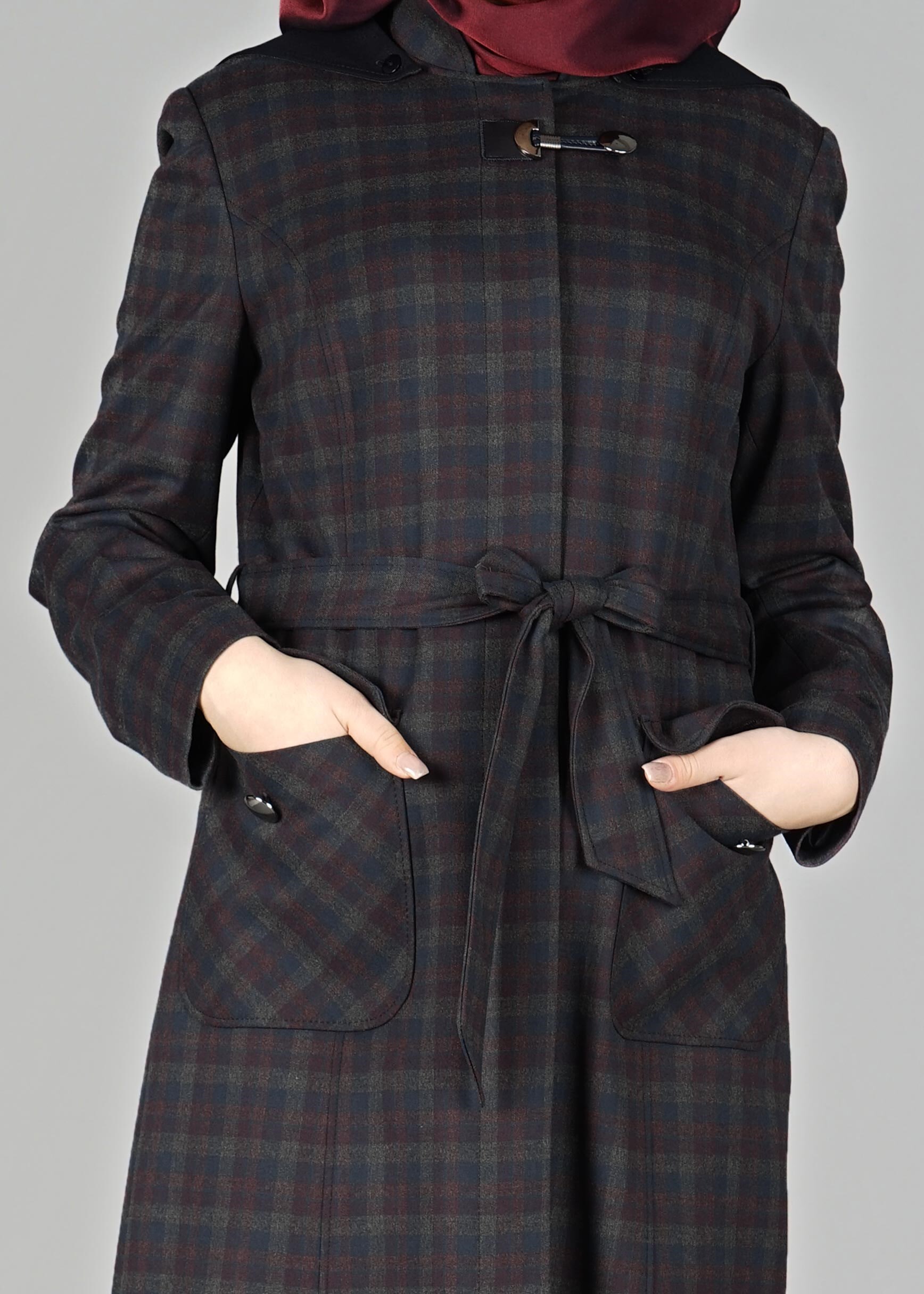 Tesettür giyim LACİVERT 1881-1 PARDESÜ