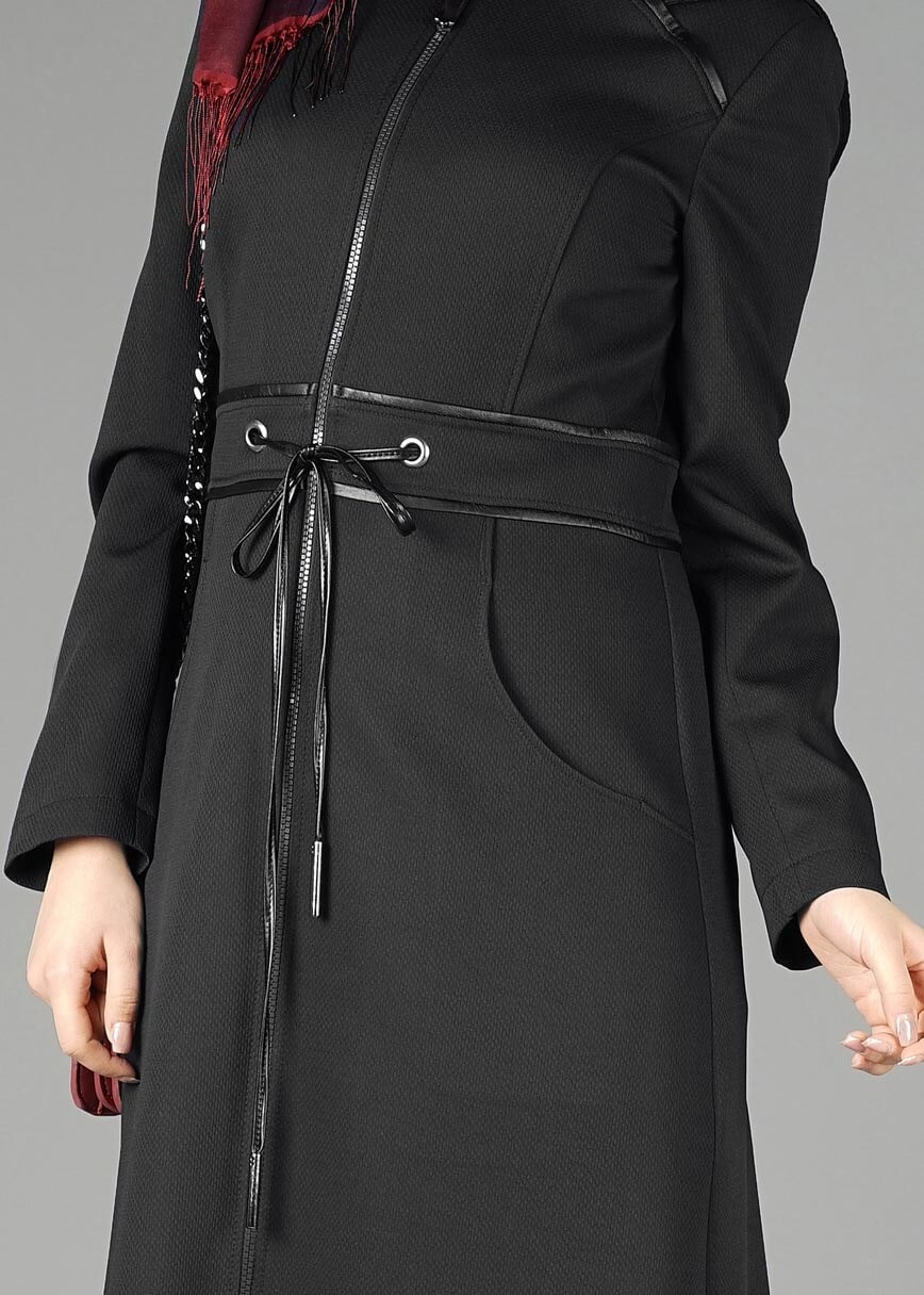 Tesettür giyim SİYAH 1923-1 PARDESÜ