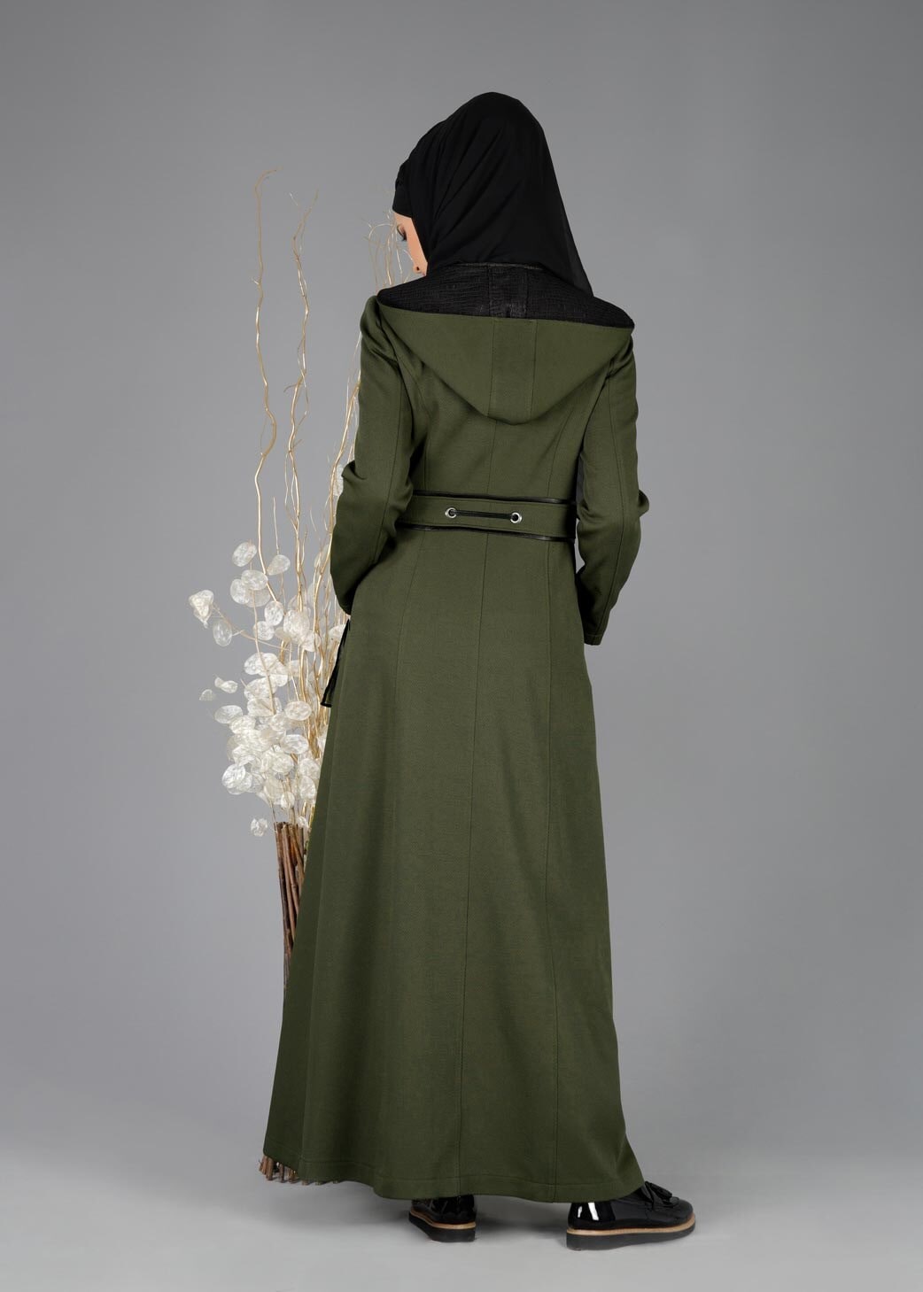 Tesettür giyim YEŞİL 1923-1 PARDESÜ