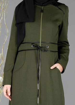 Tesettür giyim YEŞİL 1923-1 PARDESÜ