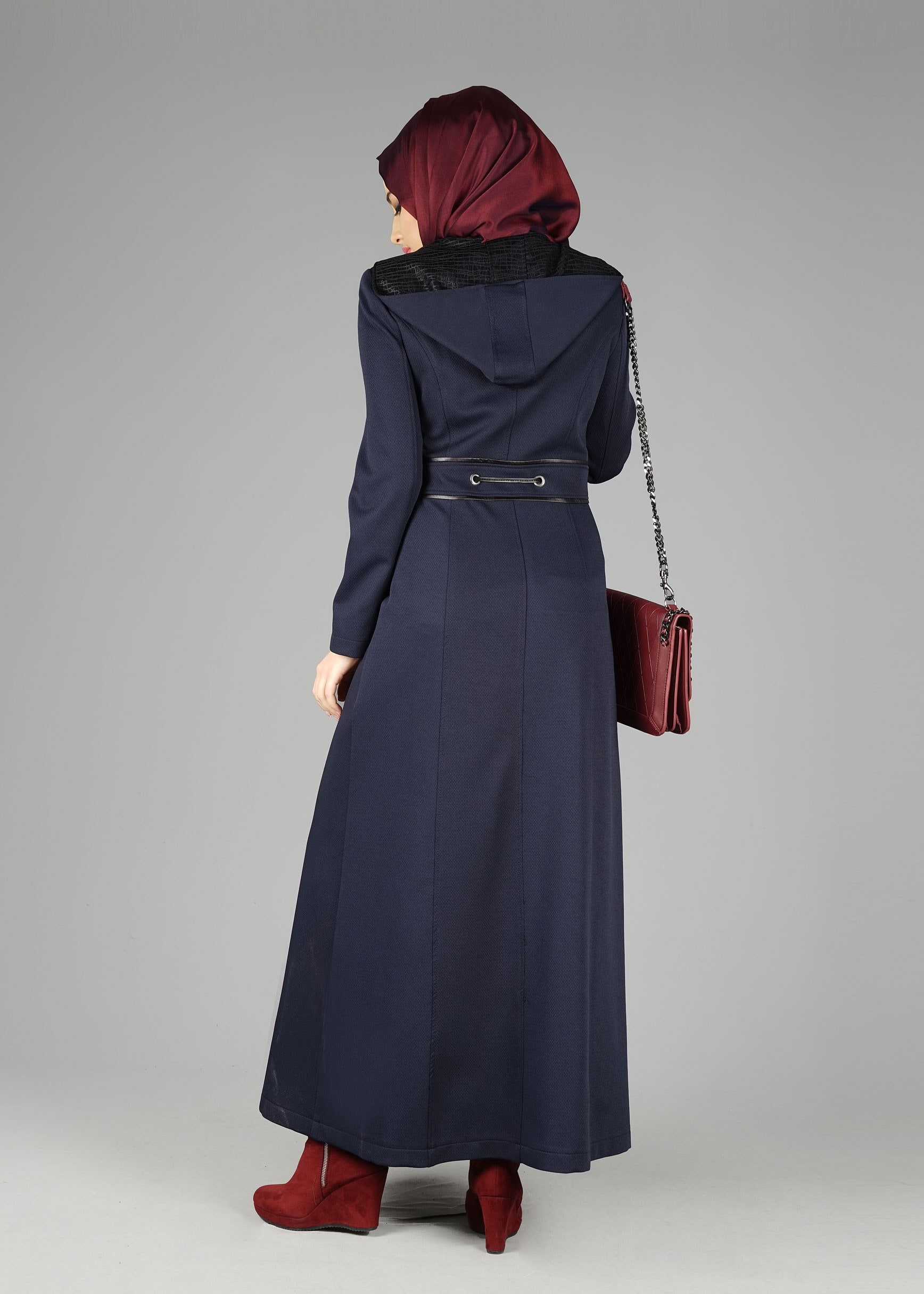 Tesettür giyim LACİVERT 1923-1 PARDESÜ