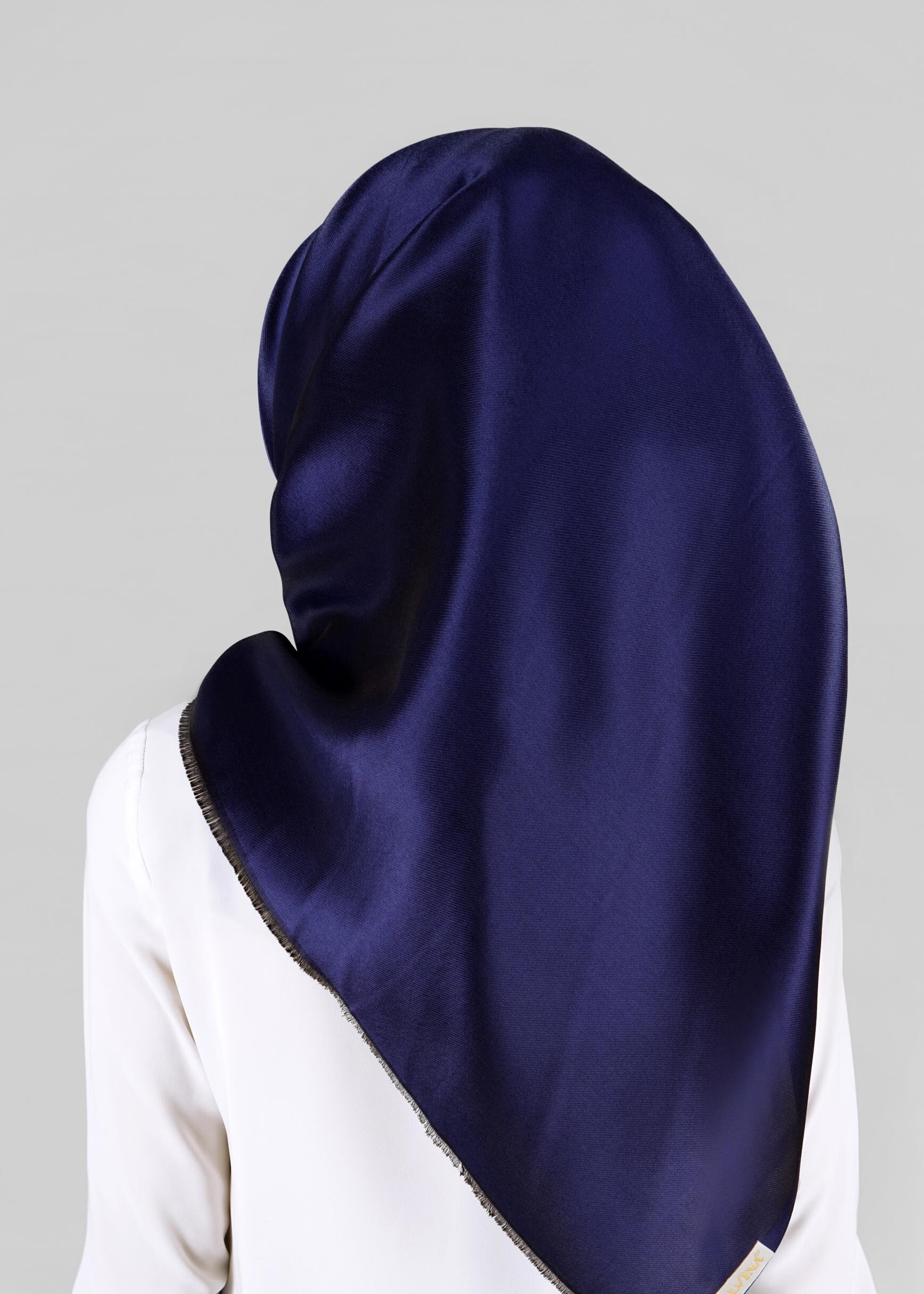 Tesettür giyim LACİVERT 9814-1 ALVİNA DÜZ TAFTA EŞARP