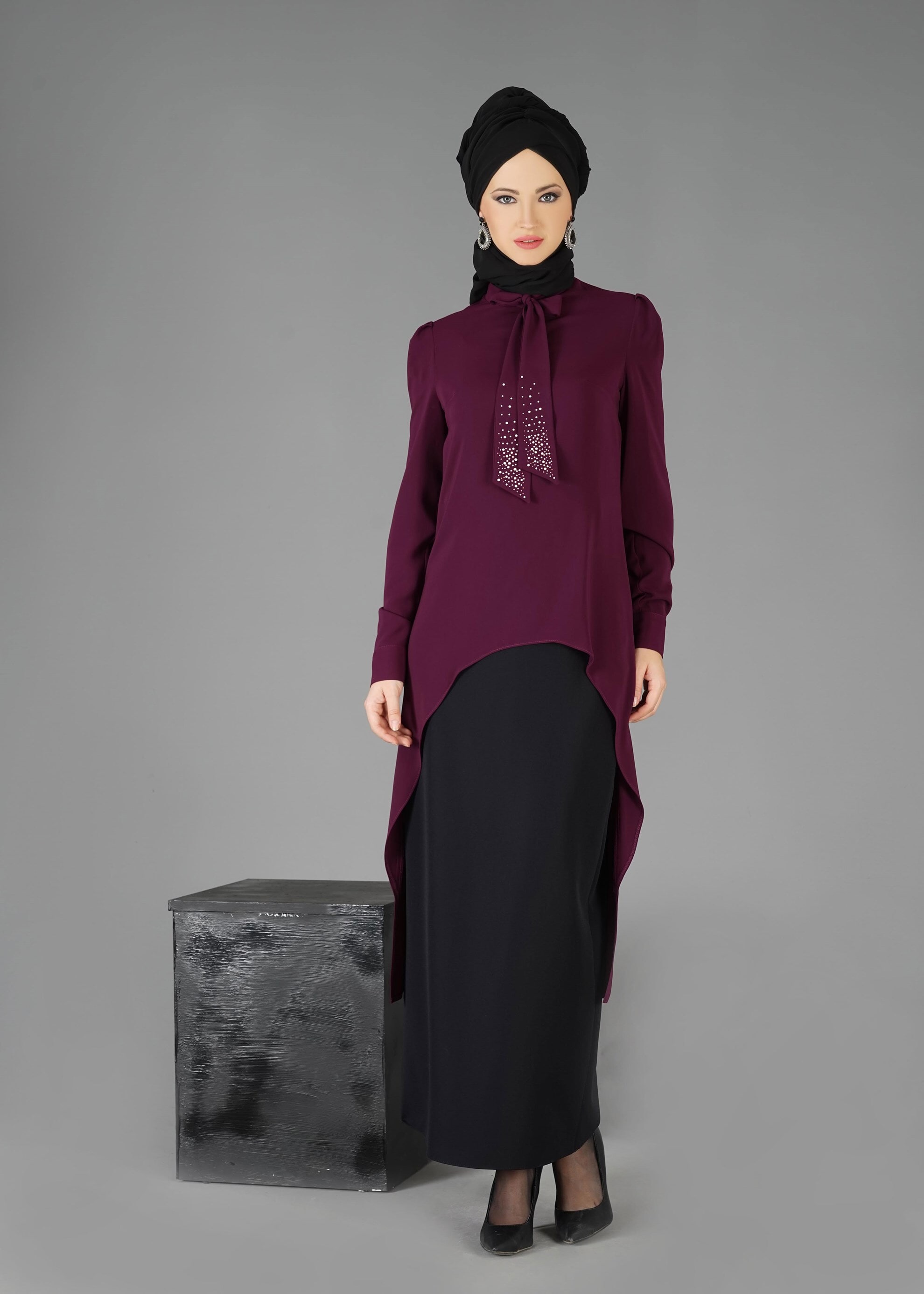 Hijab clothing DAMSON CHIFFON SKIRT SUIT 3315E