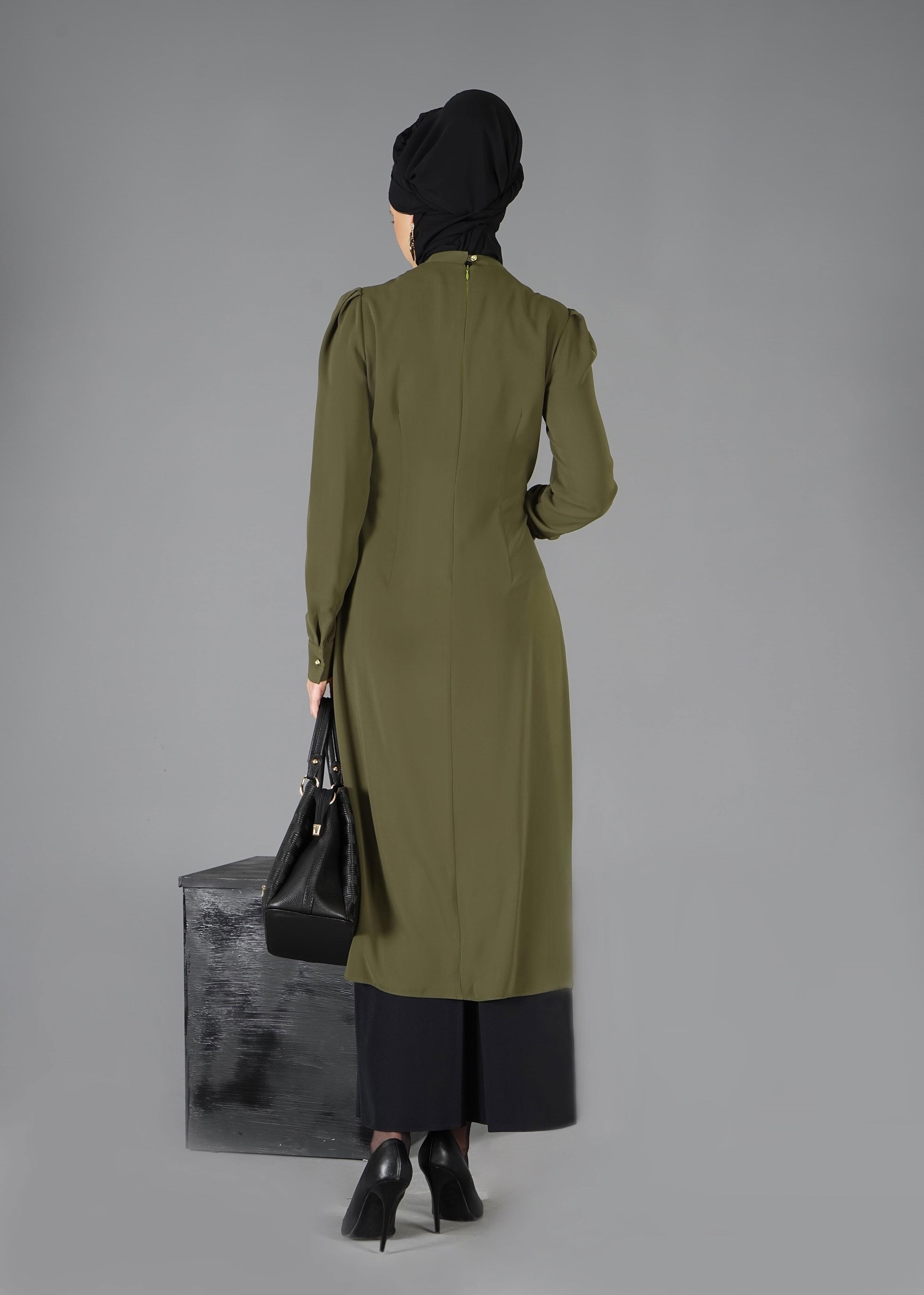 Hijab clothing GREEN CHIFFON SKIRT SUIT 3315E